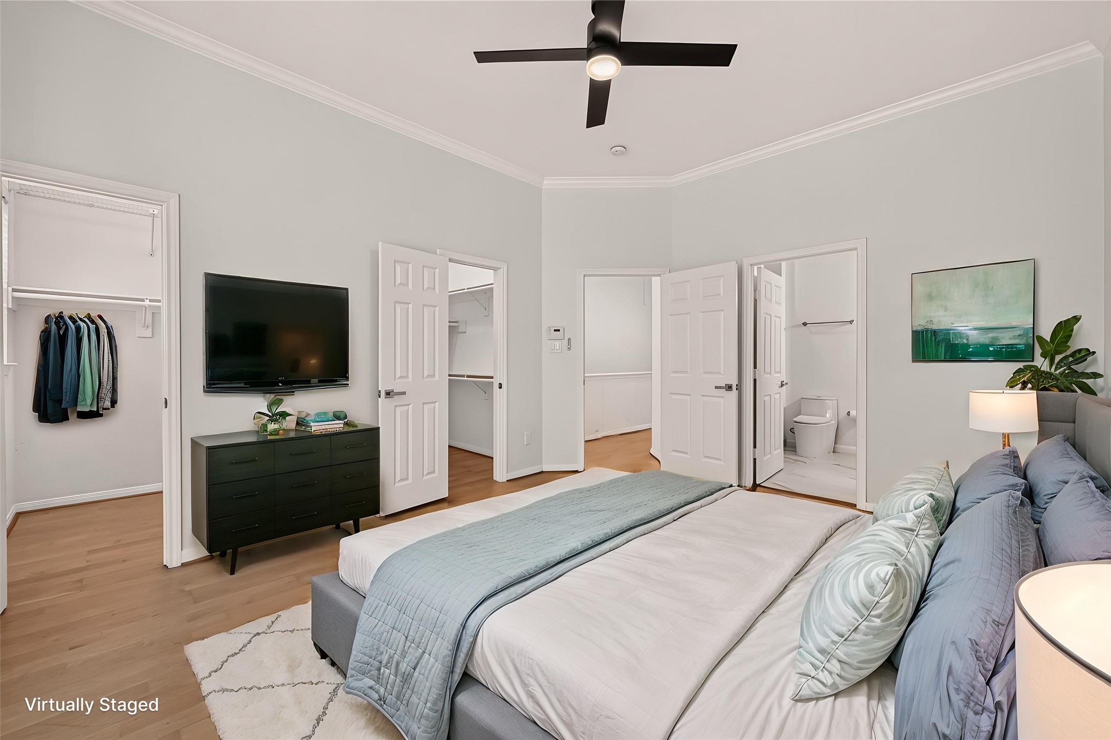 Virtually staged to show the potential of this bedroom.