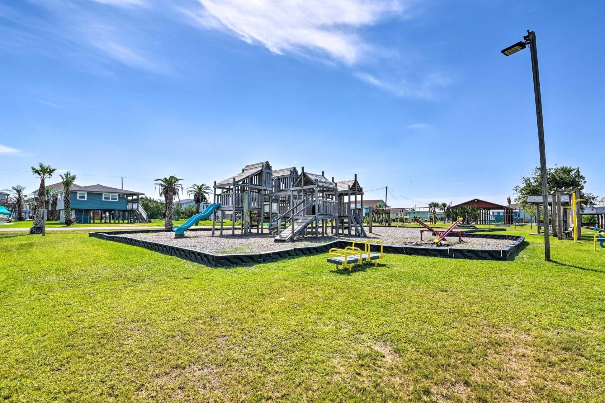 Nestled in a vibrant neighborhood, this appealing playground offers a perfect spot for families to enjoy outdoor fun and create lasting memories.