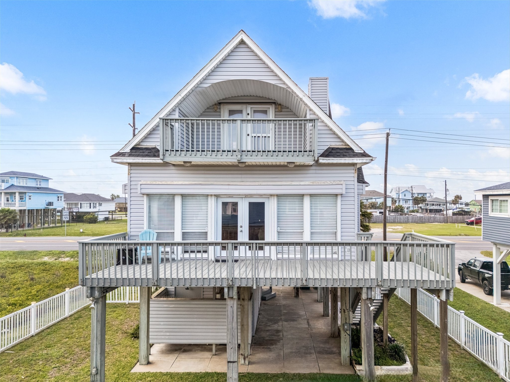 This attractive beach house has everything you could want in coastal living. With this home you get great decks for enjoying the beautiful days and ocean breezes, a spacious, fenced lawn for outdoor activities and an open underspace downstairs for grilling, and much more! This attractive beach house has everything you could want in coastal living. With this home you get great decks for enjoying the beautiful days and ocean breezes, a spacious, fenced lawn for outdoor activities and an open underspace downstairs for grilling, and much more!