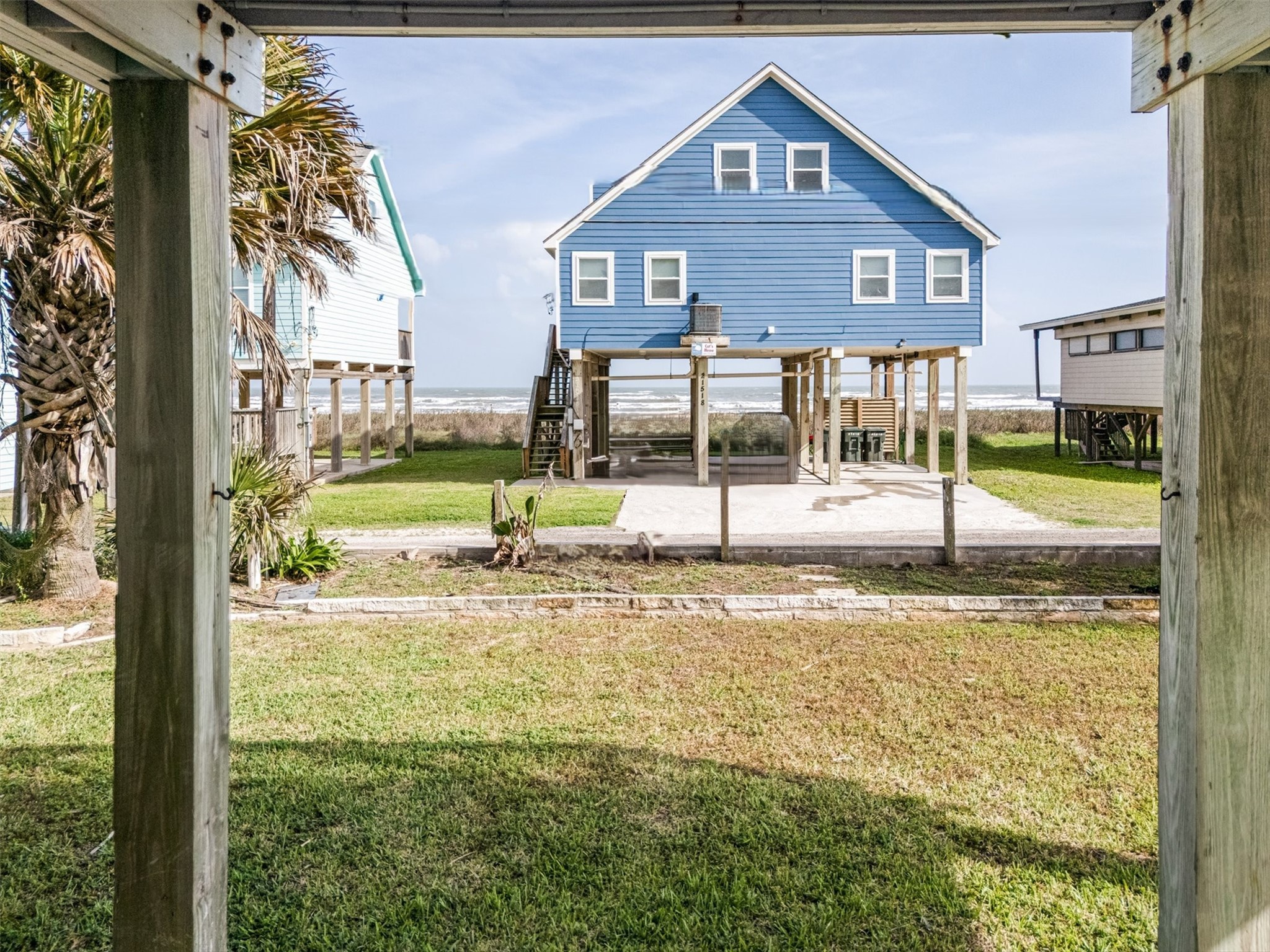 Imagine the sounds of the waves crashing, children playing, sea gulls calling!  This spacious lawn is waiting for you to create your own perfect oasis.