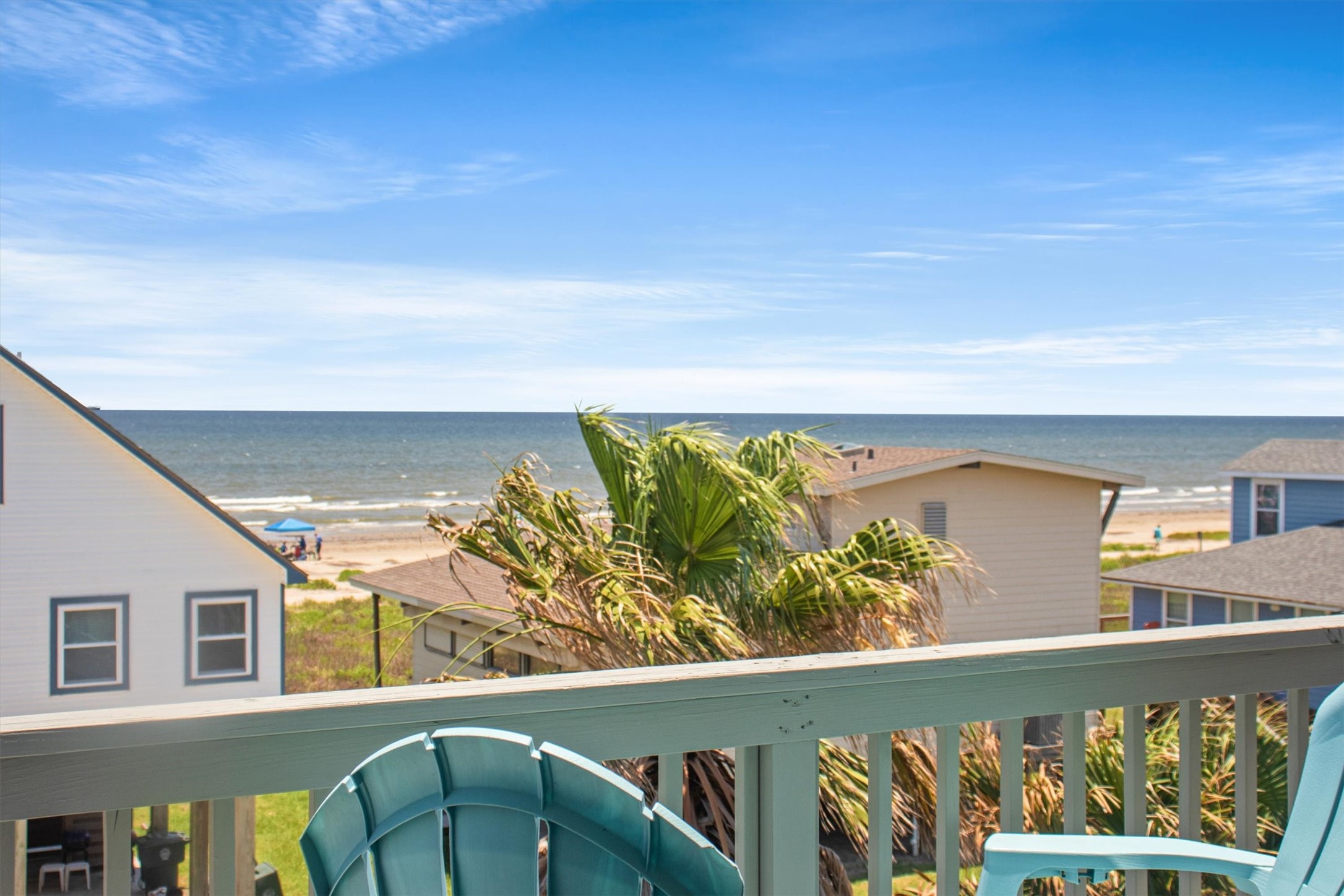 This photo showcases a stunning ocean view from the balcony, featuring ocean views and perfect for enjoying coastal living.