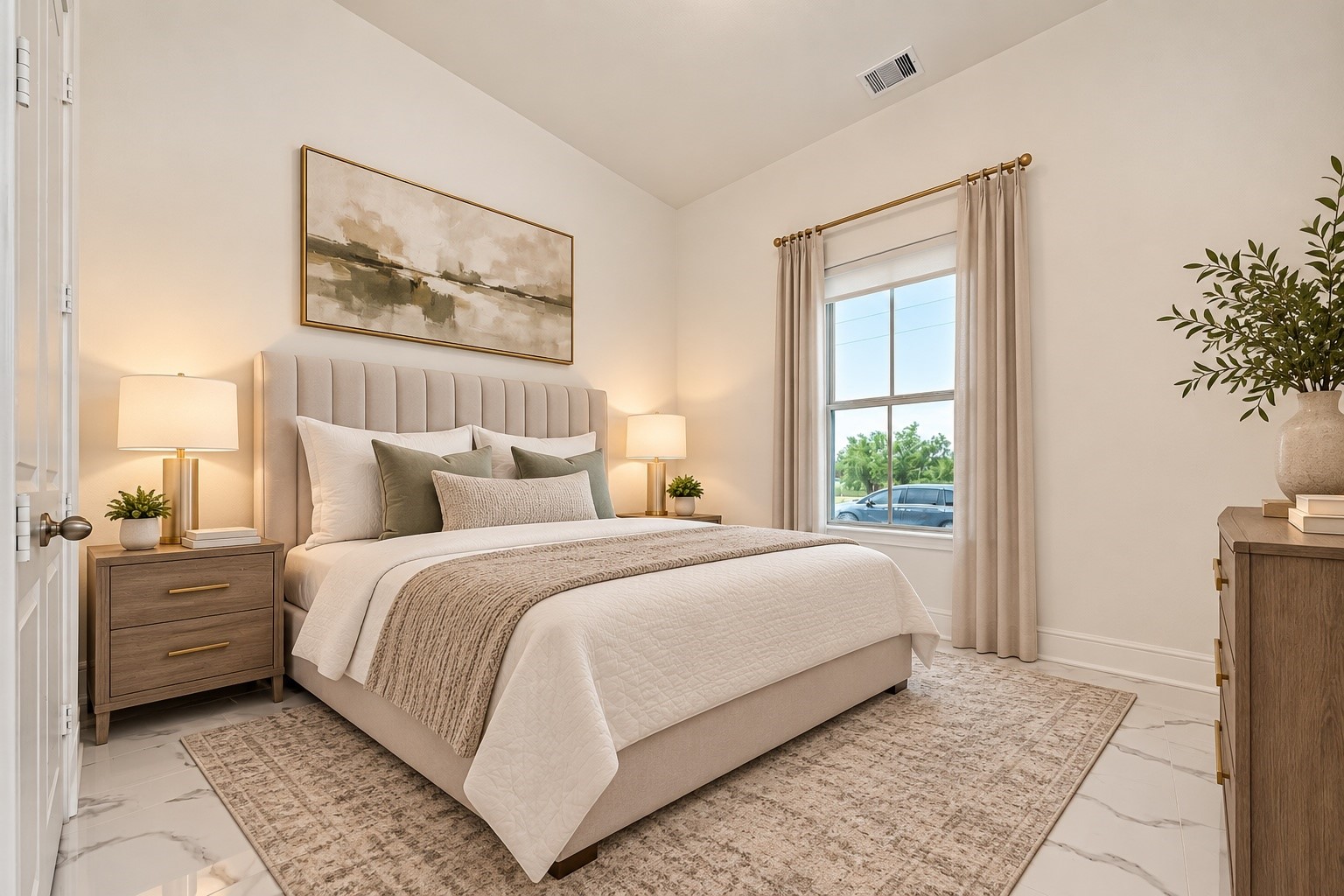 Bedroom 2 staged