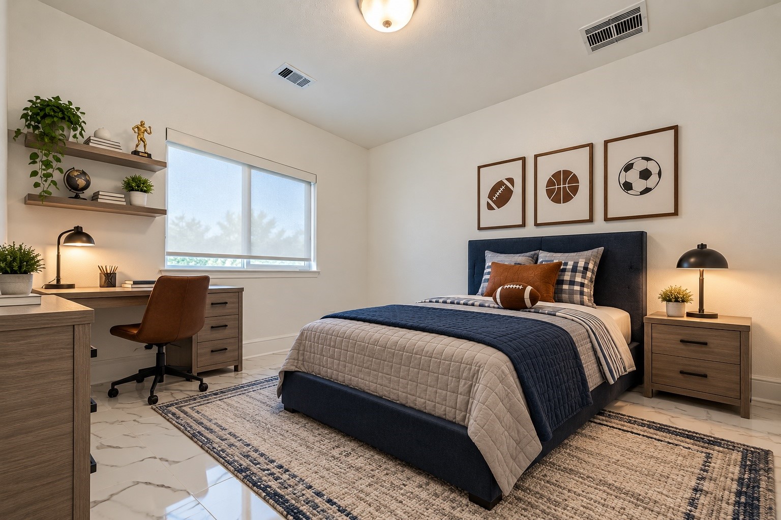 Bedroom 3 staged