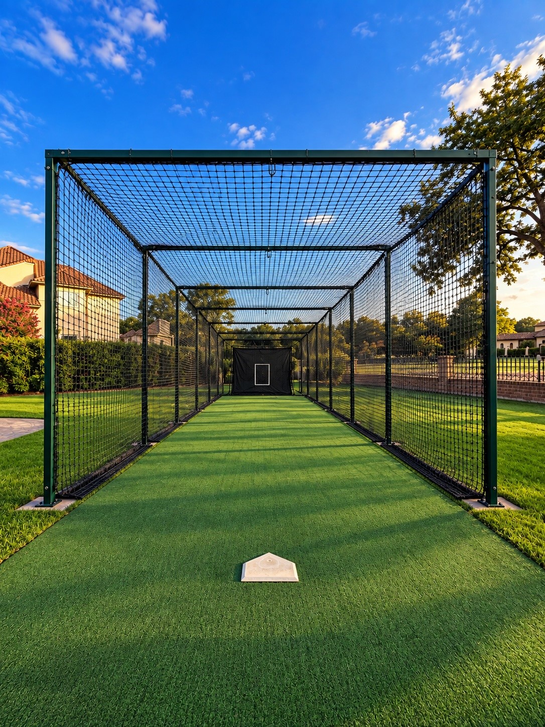 A dedicated outdoor baseball batting cage where MLB greats practiced their big league swing!
