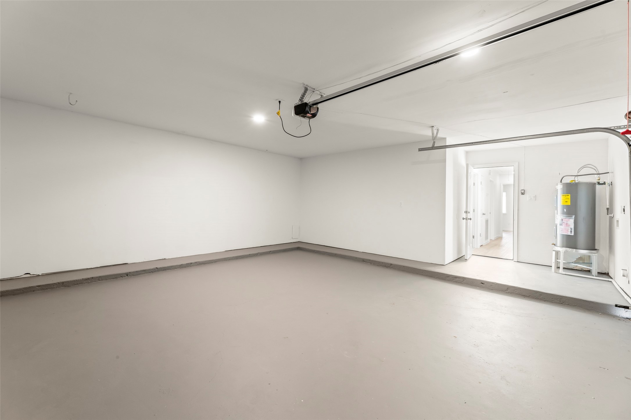 Two car garage with automatic opener and washer dryer hook ups