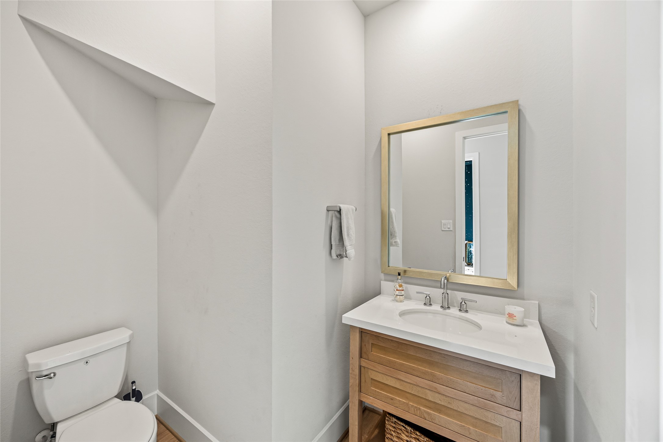 A beautifully appointed guest bathroom that combines style and comfort for a touch of luxury