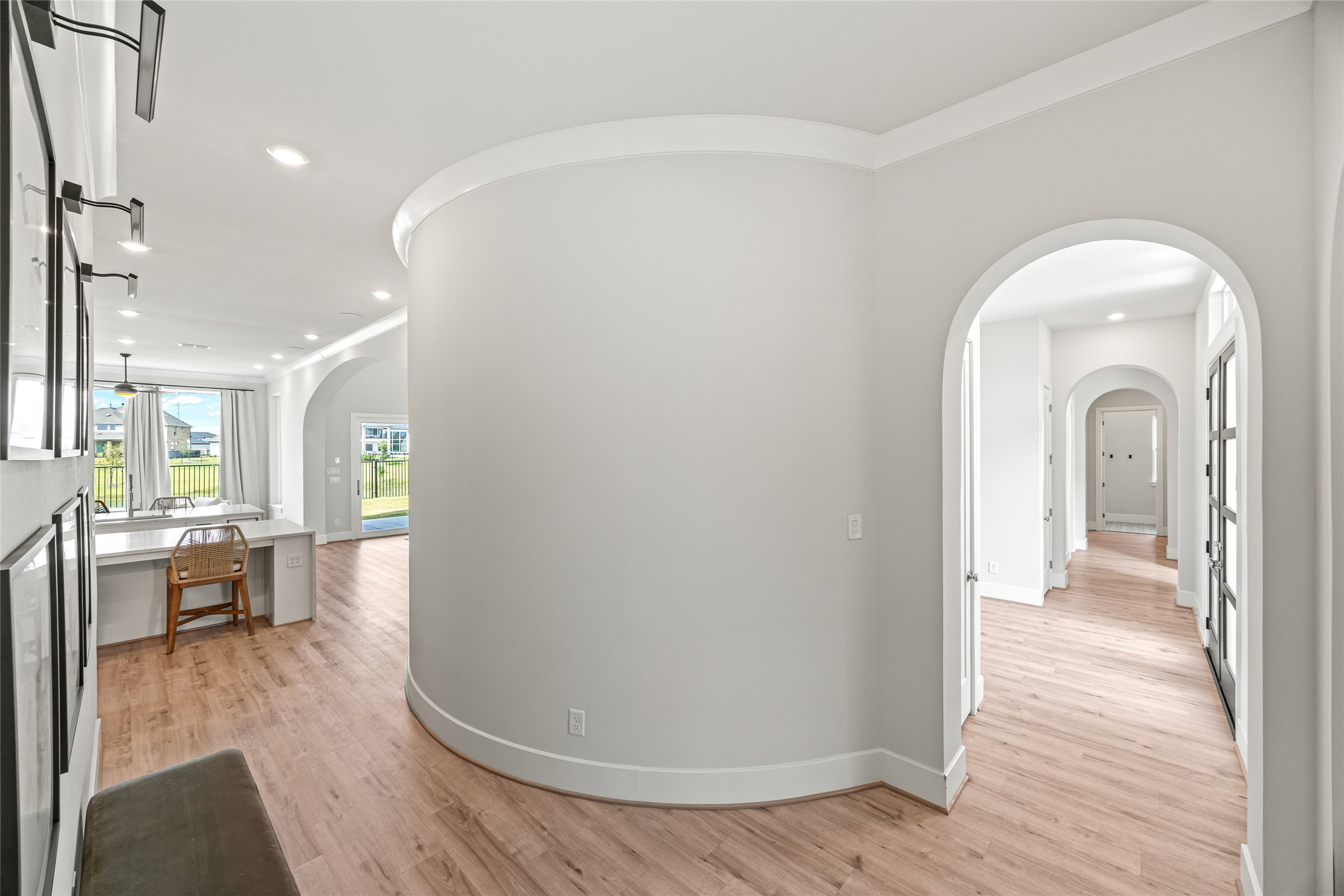 Intricate wall and entrance details create a sophisticated, royal-inspired ambiance