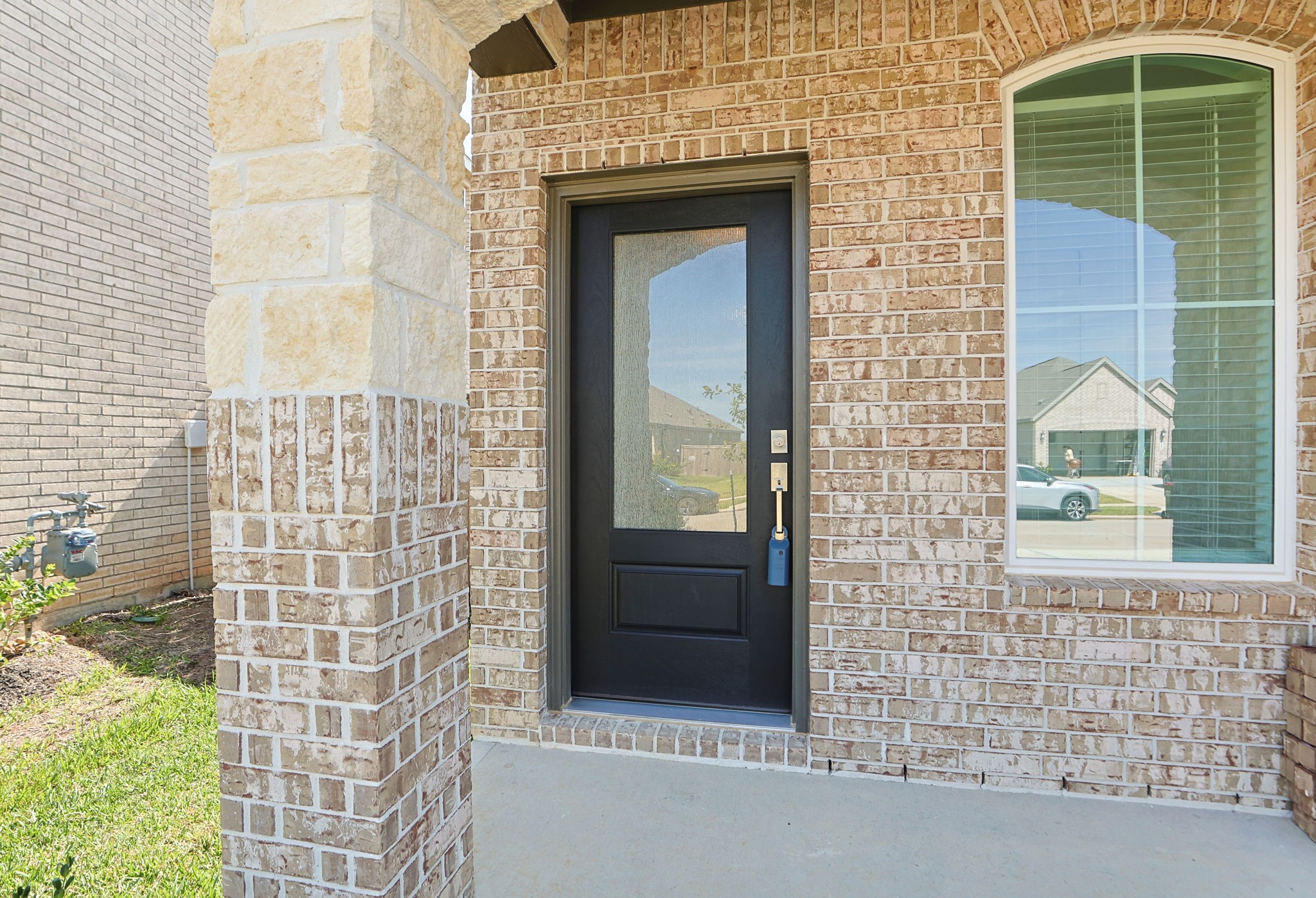 Beautiful front door with secure locks