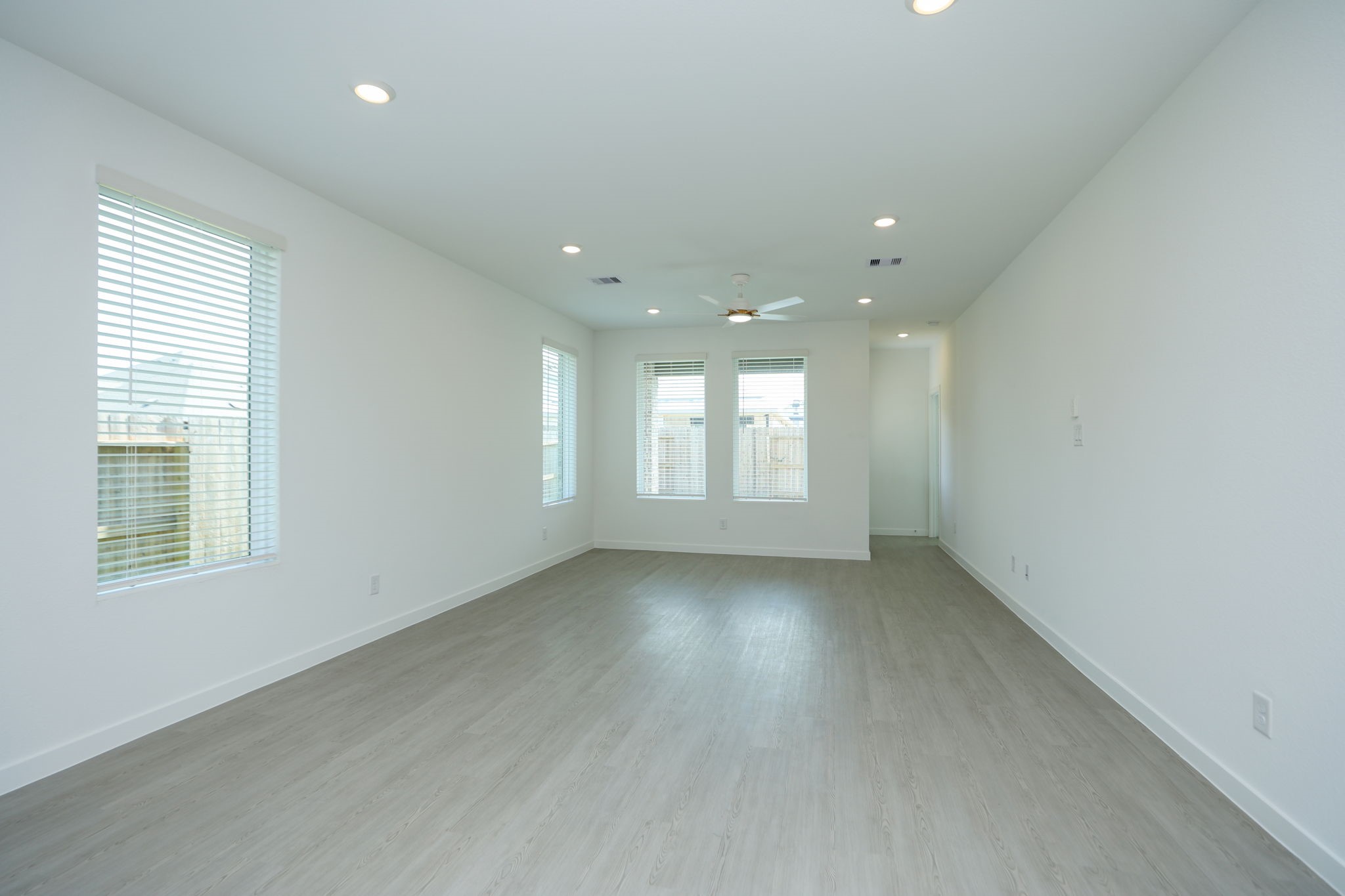 Living space combines dining area.