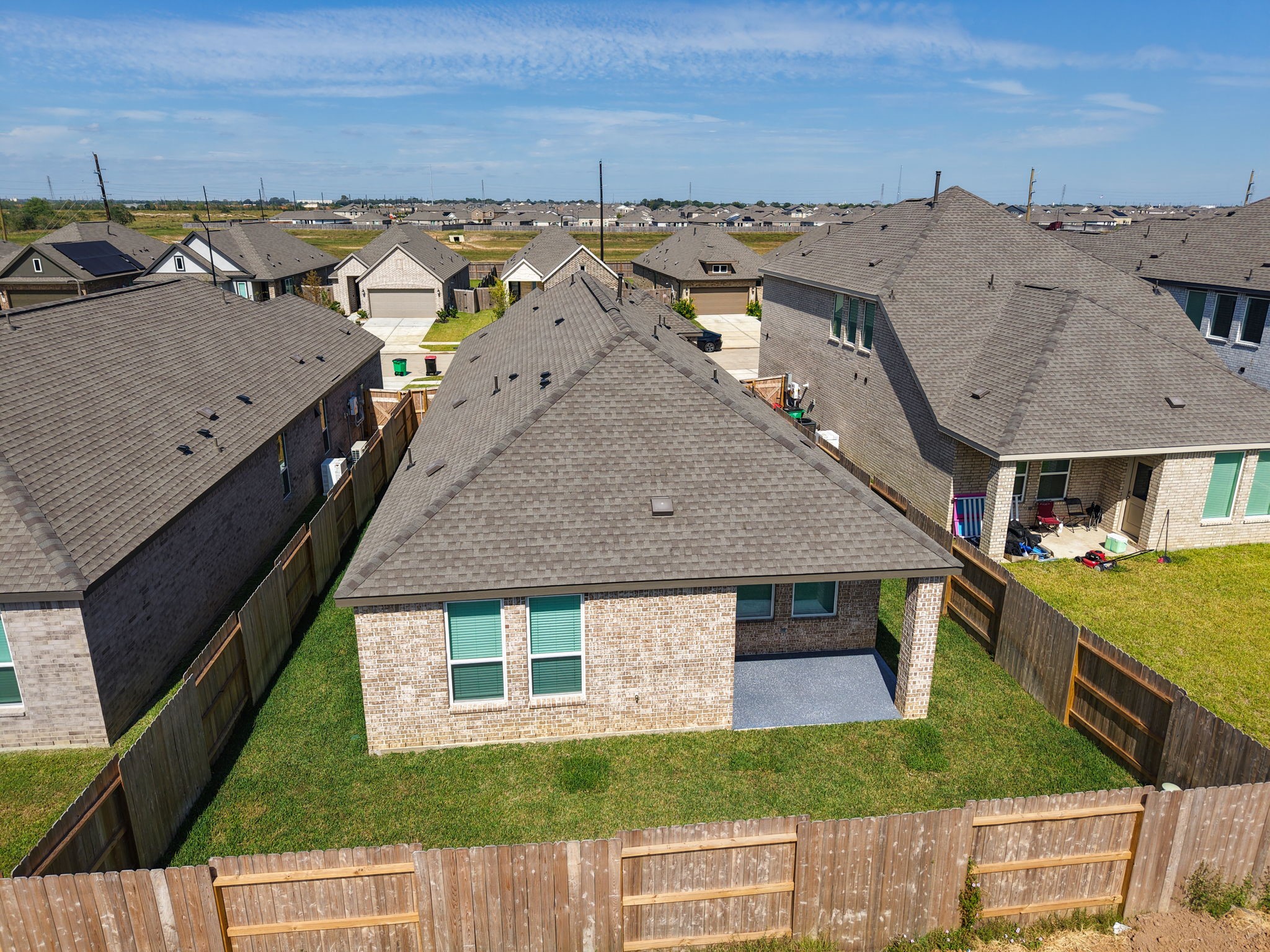 Elevated backyard view