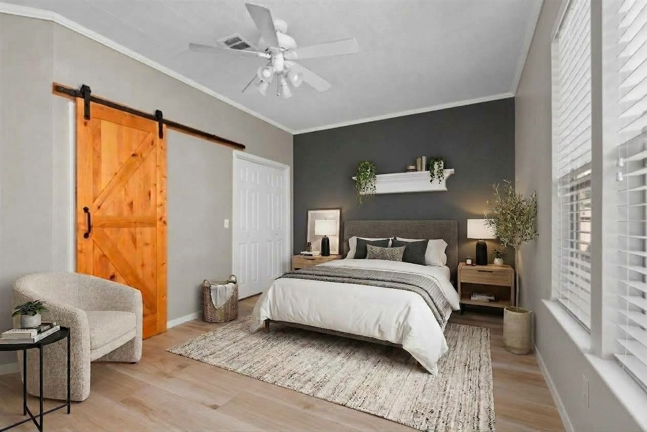 Virtually staged to imagine furniture position Virtually staged to imagine furniture position