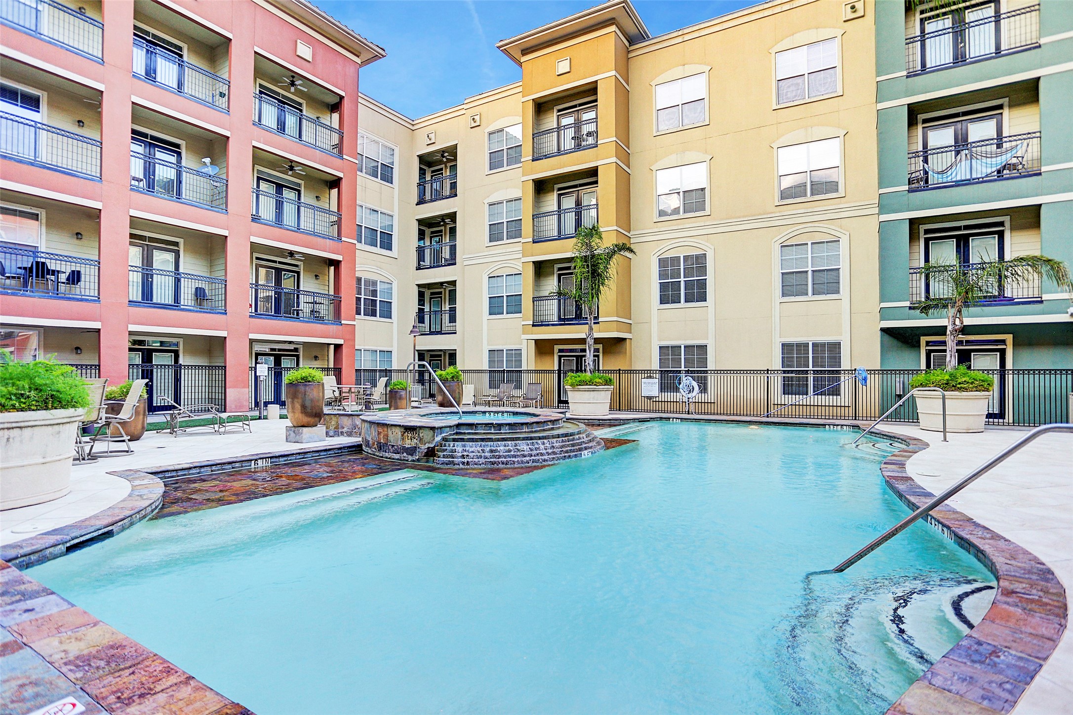 OUR AMAZING COURTYARD. RELAX IN THE POOL.