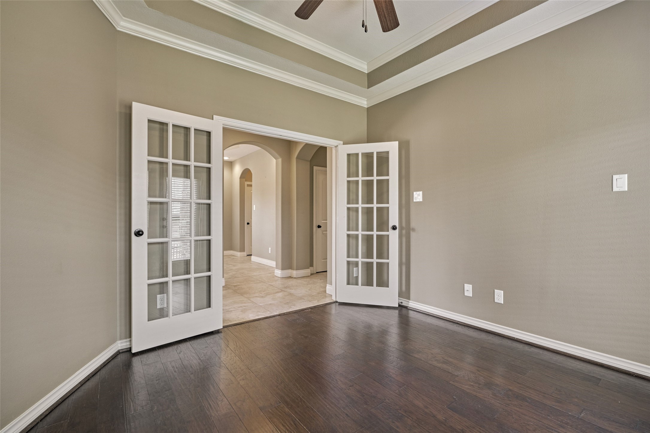 Study with French door entry.