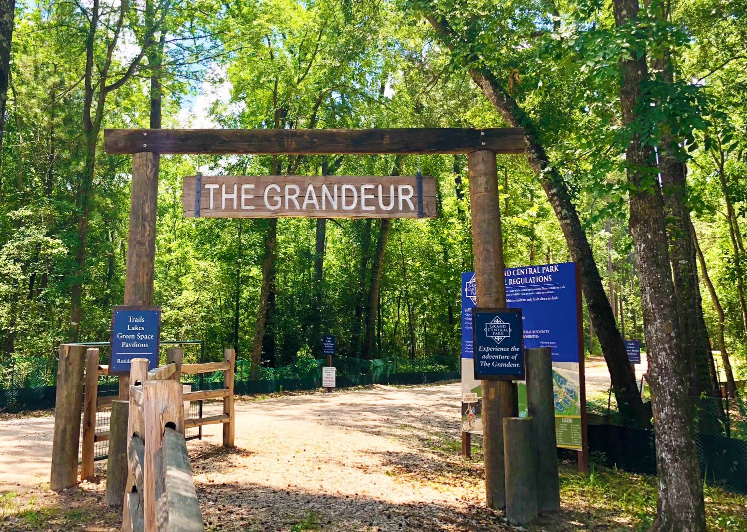 The Grandeur  nature trails and paved roadways that traverse the community. Hike authentic nature trails under a cooling canopy of dense forest. Bike through the woods down to Deer Lake, where you can stop and see the sights and cast a line. As a resident, you will experience the adventure of The Grandeur.