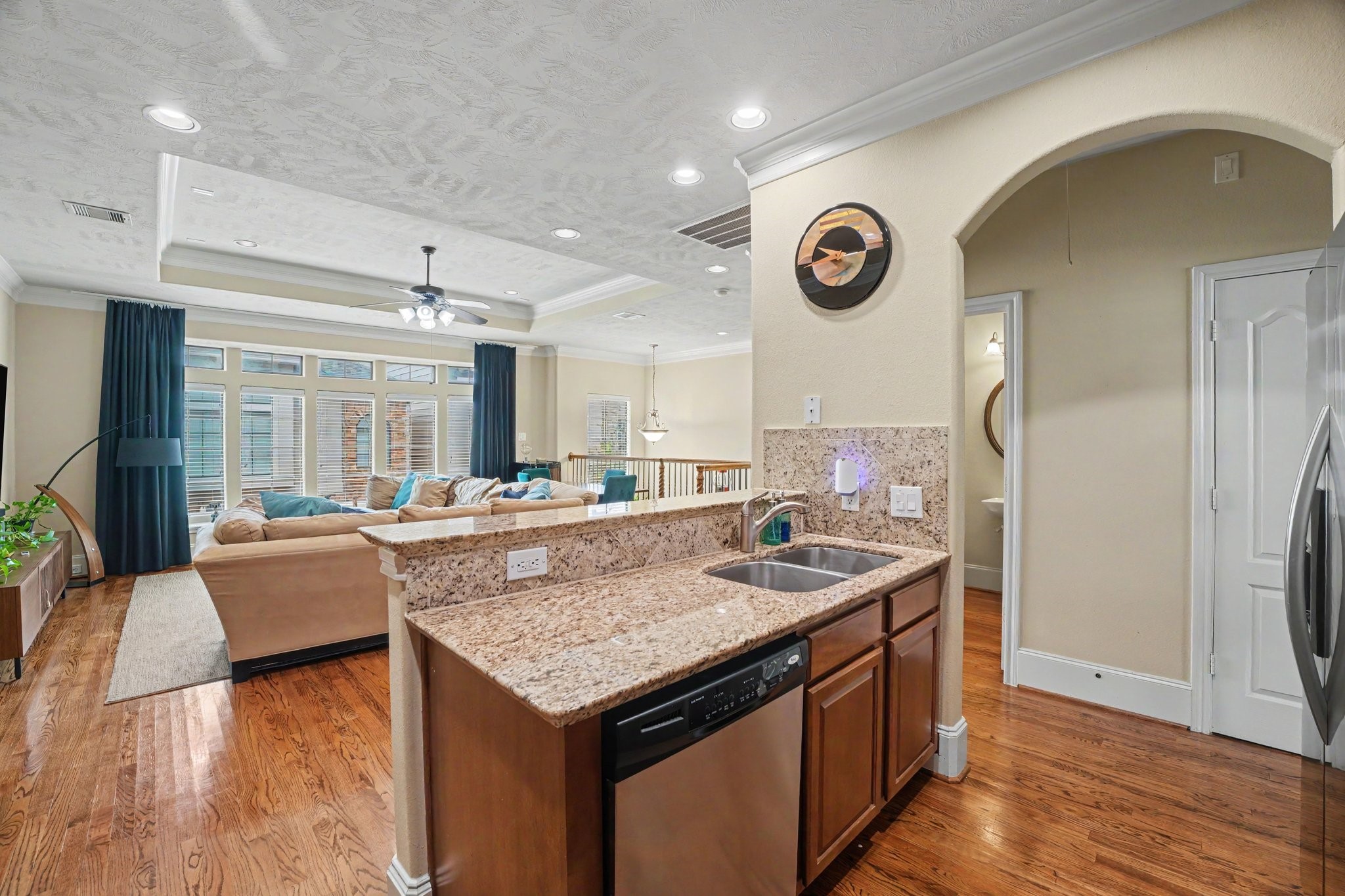 View from litchenn to living. Powder room and pantry on your right View from litchenn to living. Powder room and pantry on your right
