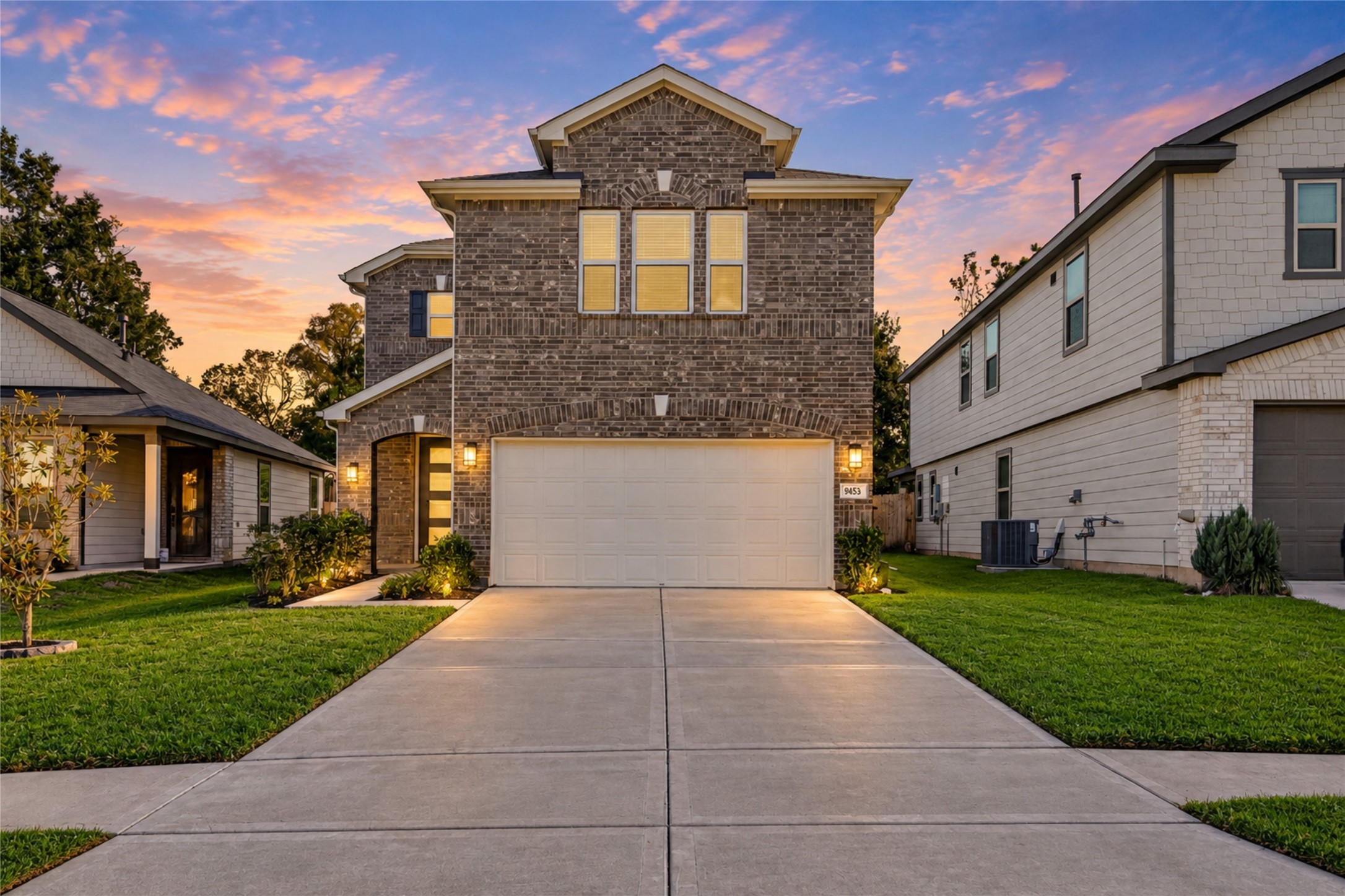 Fall in love with the beautiful curb appeal of this inviting two-story home, where attractive brickwork, manicured landscaping, and warm exterior lighting create a stunning first impression. Fall in love with the beautiful curb appeal of this inviting two-story home, where attractive brickwork, manicured landscaping, and warm exterior lighting create a stunning first impression.