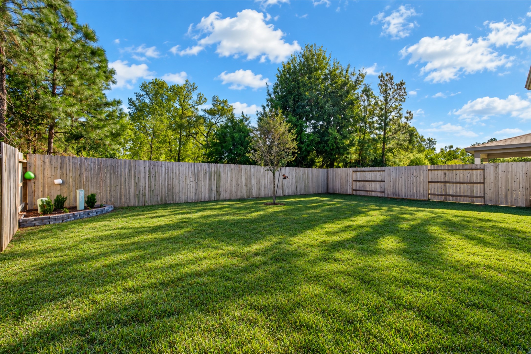 Imagine creating your own outdoor retreat in this generous backyard with no rear neighbors.