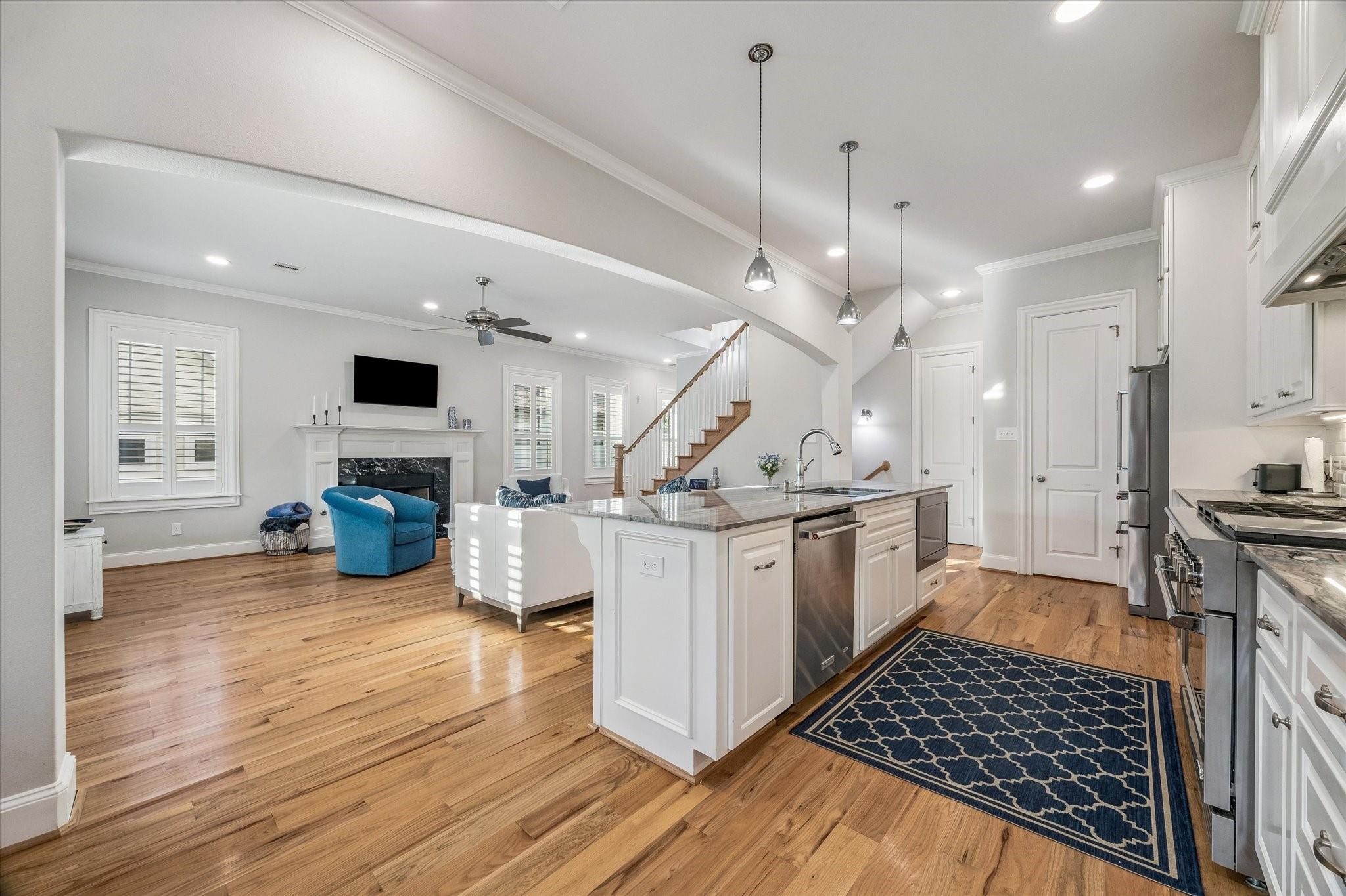 View from the dining area displaying the perfect open floor plan