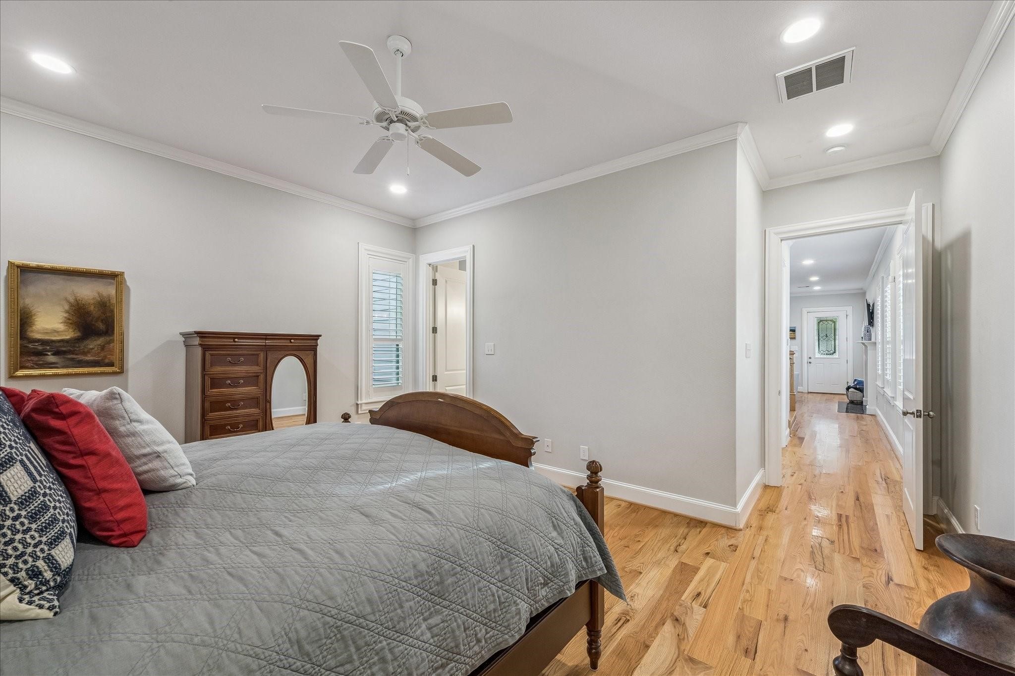 Another view of the Primary Bedroom, entry and on-suite bathroom