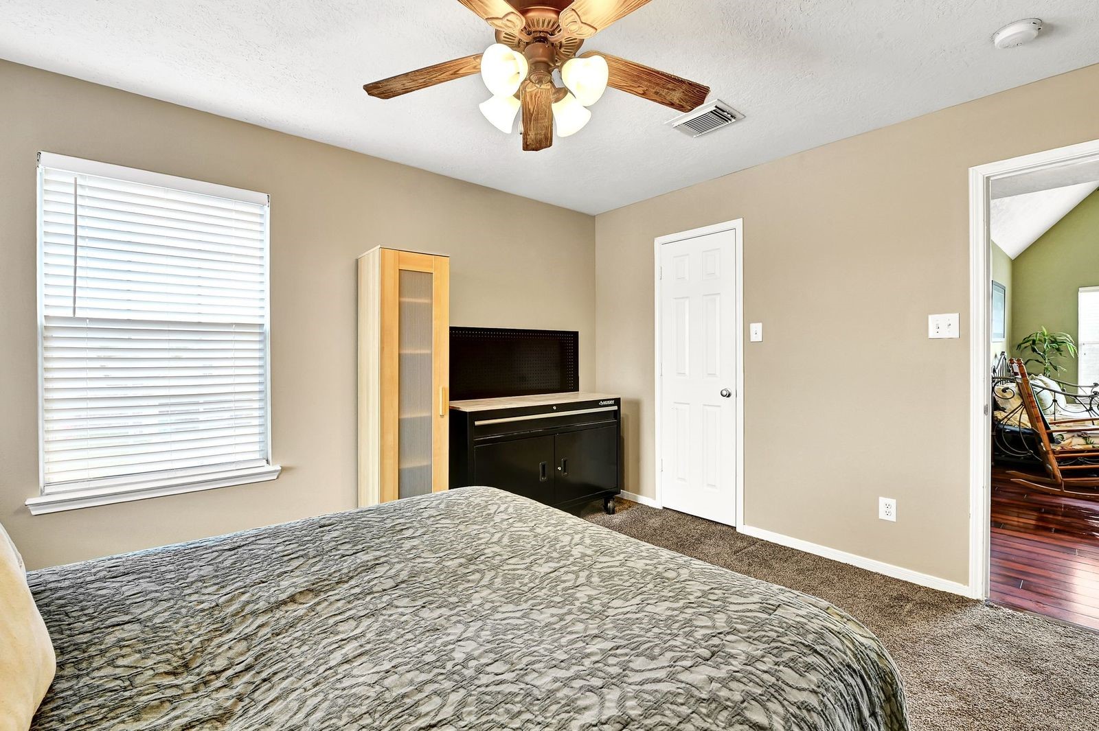 Bedroom 4 is comfortable with a walk in closet