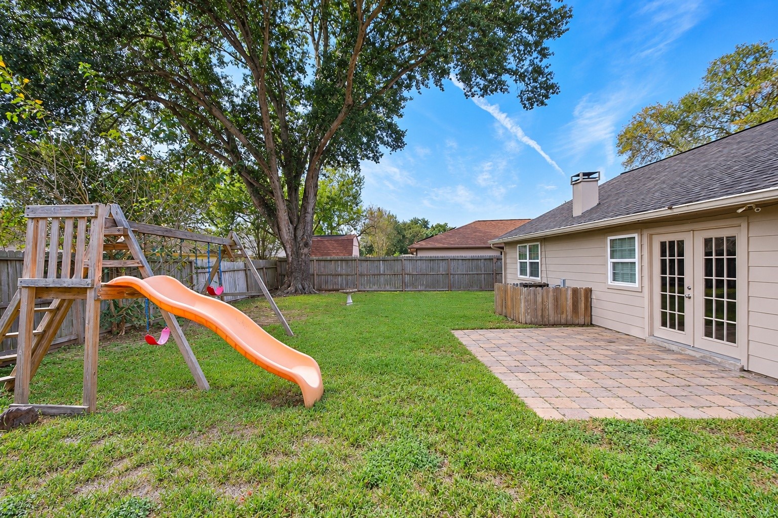 Patio and swingset