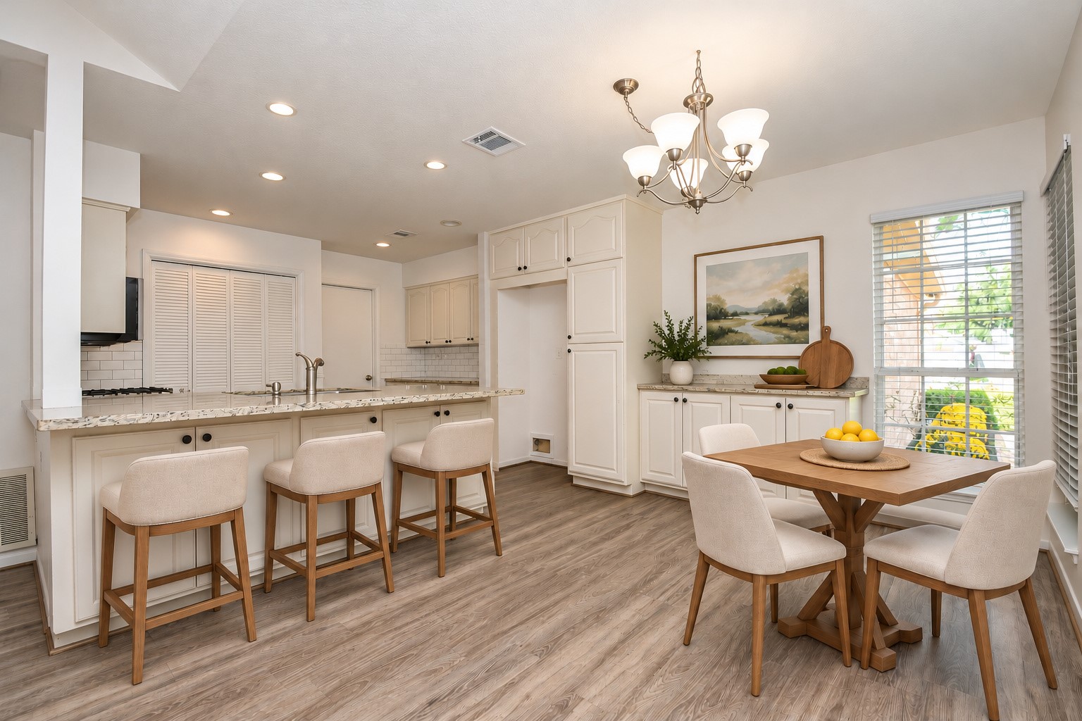 Breakfast area plus counter seating. (Virtually staged)
