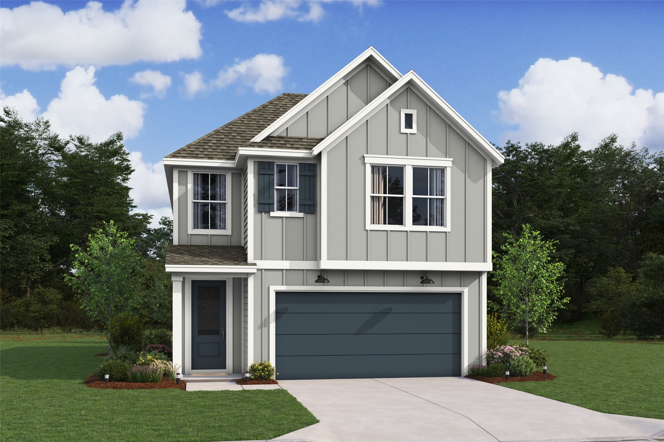 Charming Marietta home design by K. Hovnanian Homes with elevation TB in beautiful Leon. (*Artist rendering used for illustration purposes only.)