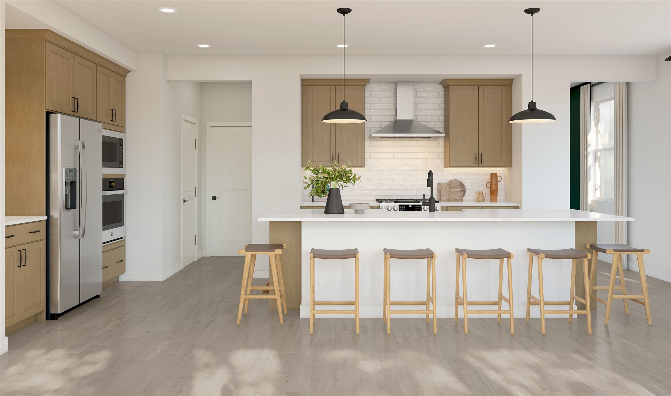 Gourmet island kitchen (*Artist rendering used for illustration purposes only. Colors/finishes may differ from the ones currently selected in the home.)