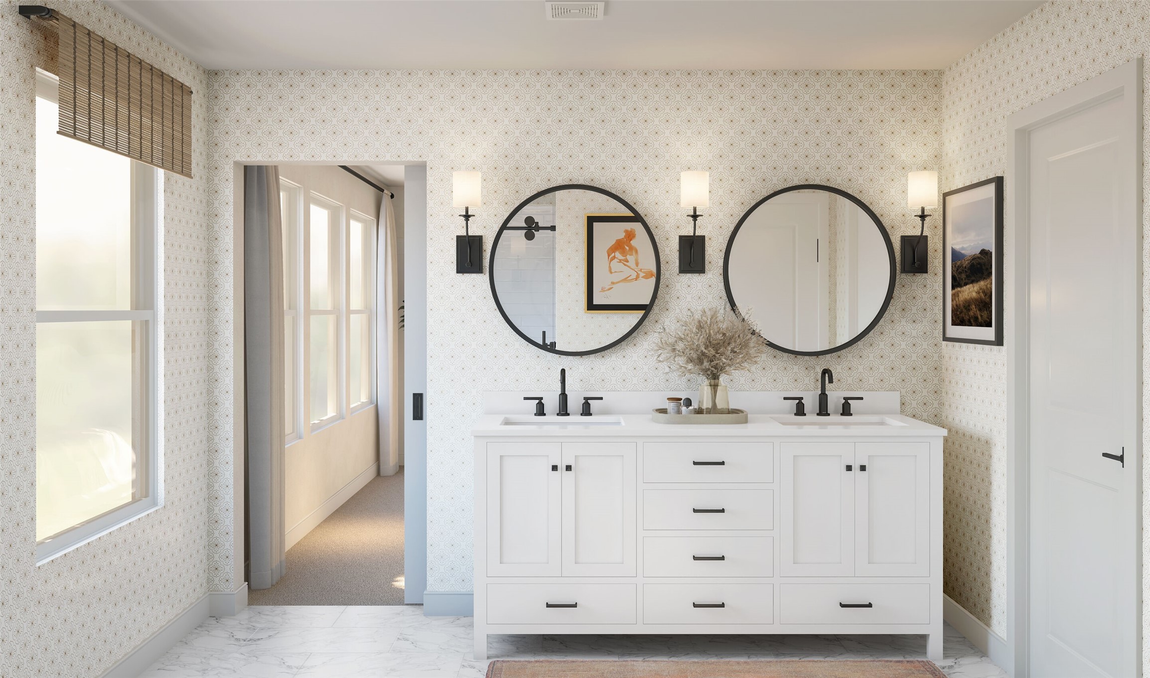 Relaxing primary bath (*Artist rendering used for illustration purposes only. Colors/finishes may differ from the ones currently selected in the home.)