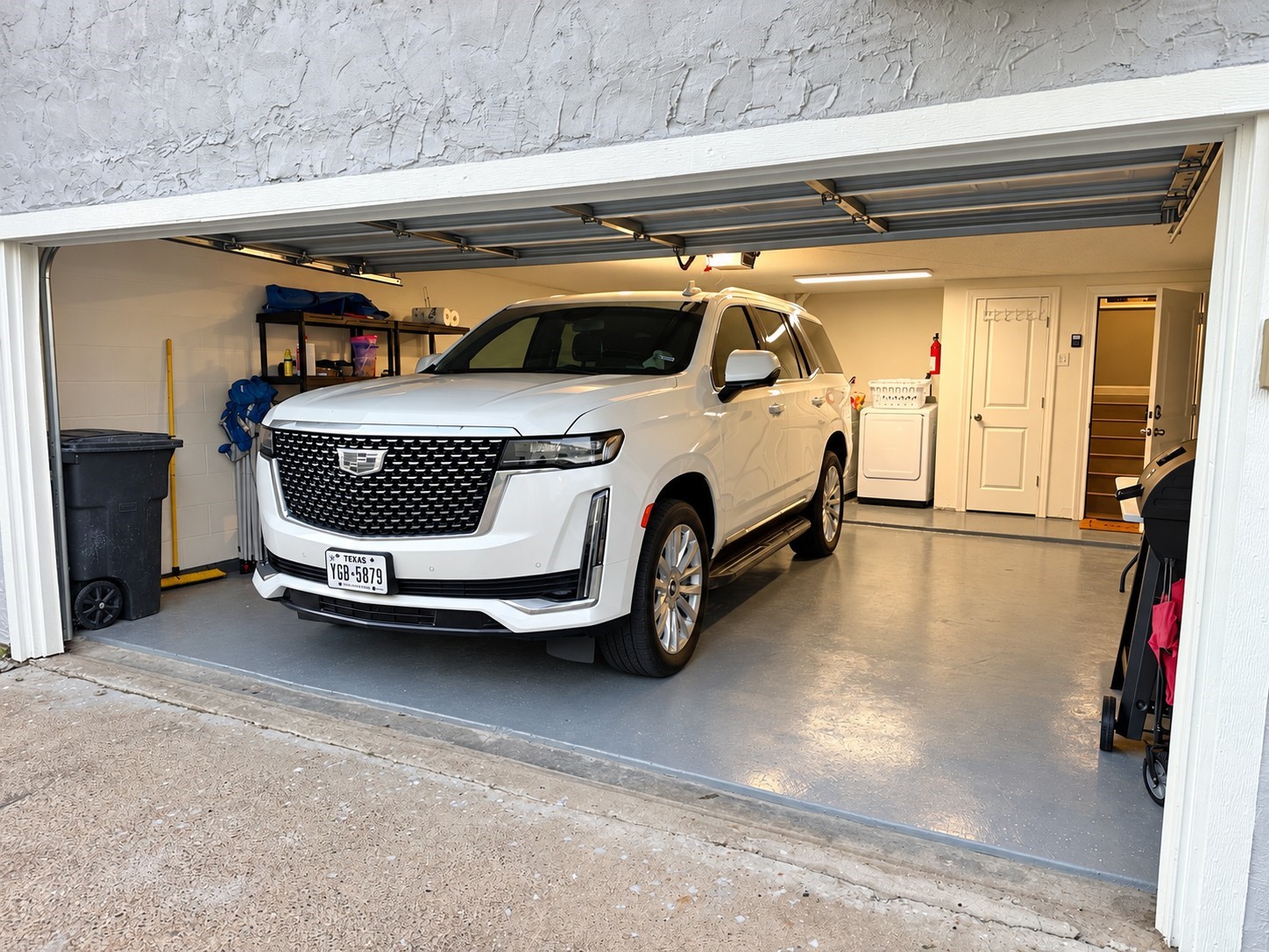 High clearance in the garage for a full size SUV!