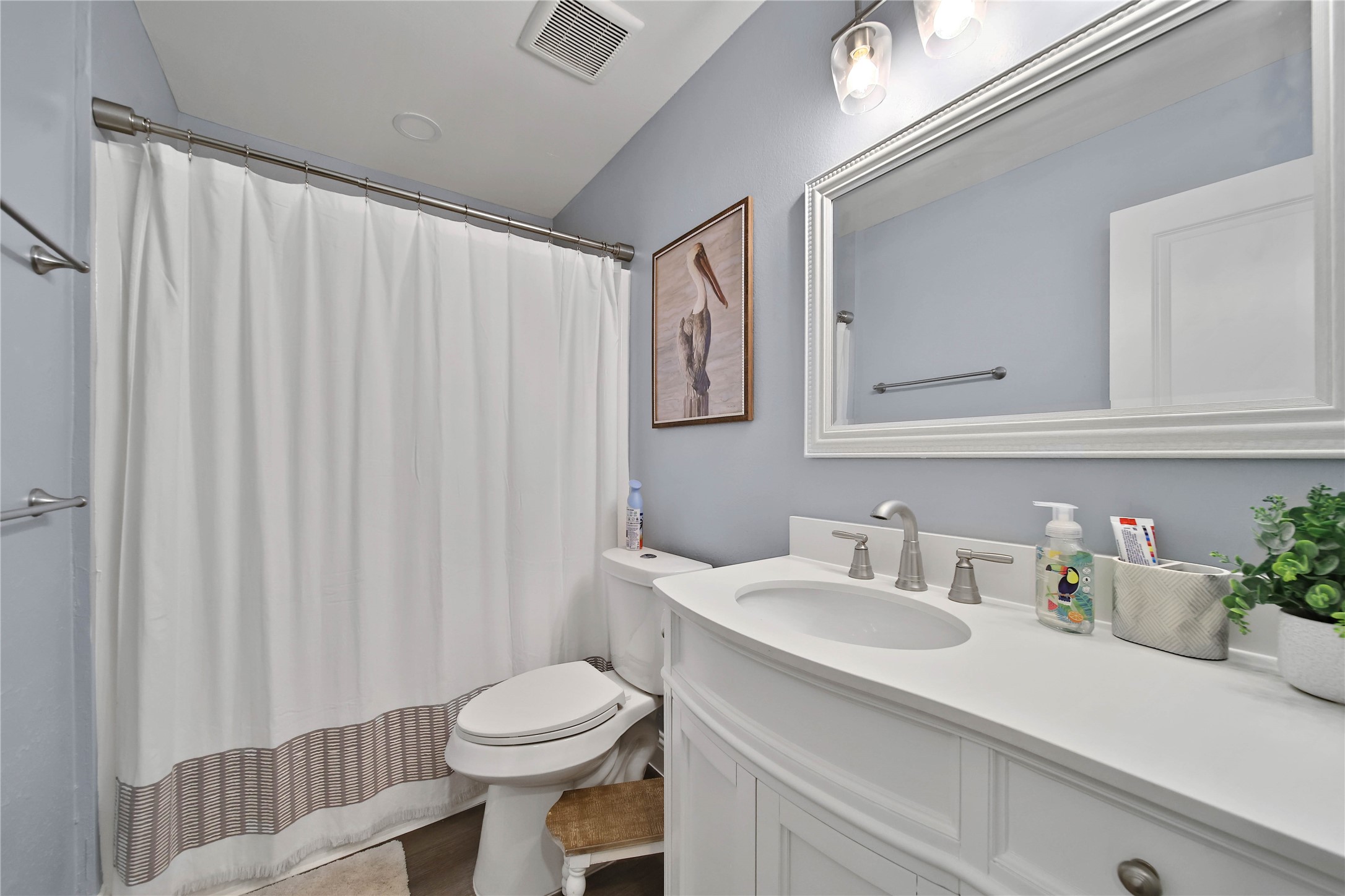 Hallway bath.