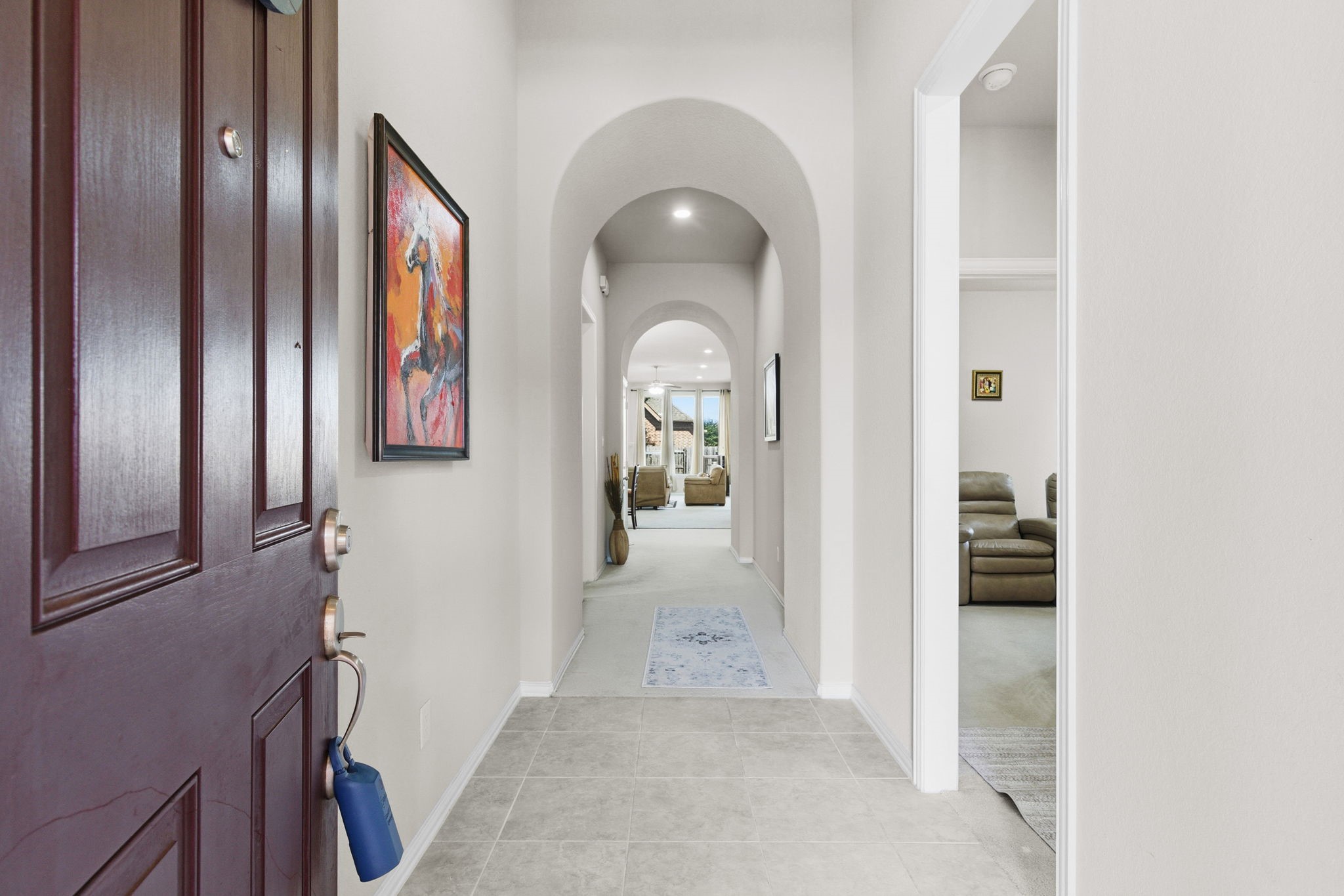 Grand entrance with tall ceilings as soon as you enter.
