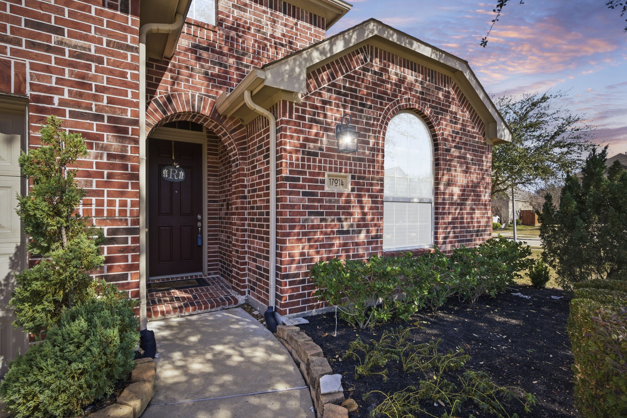 Private walkway guides you into your new home!