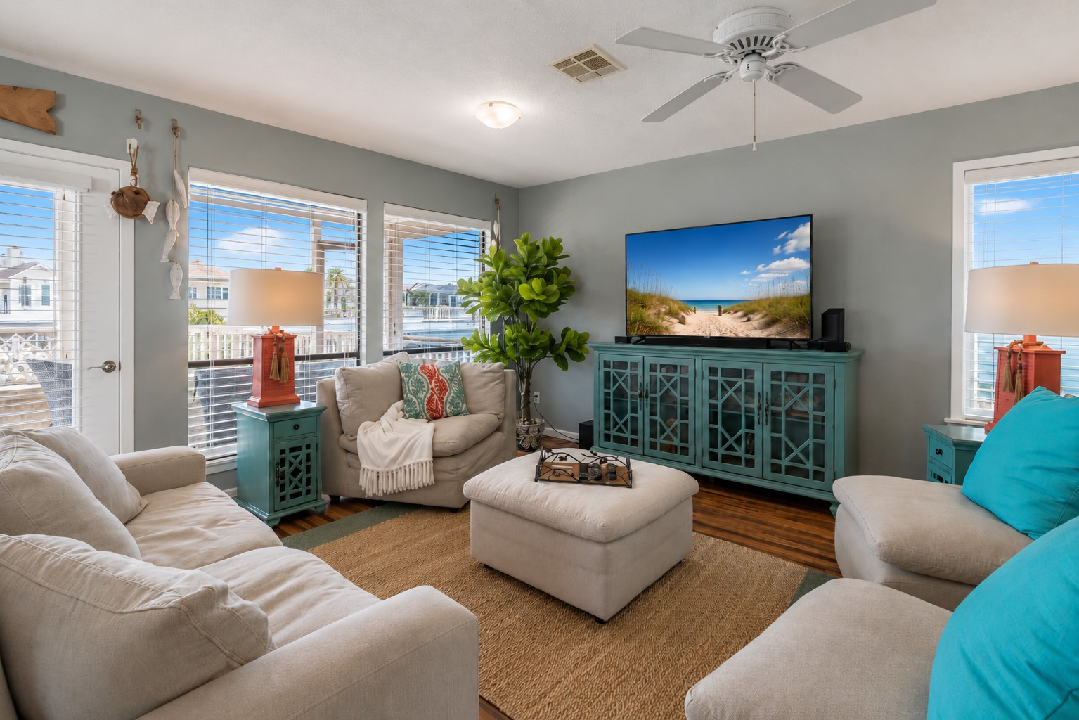 A relaxing atmosphere in the living space.