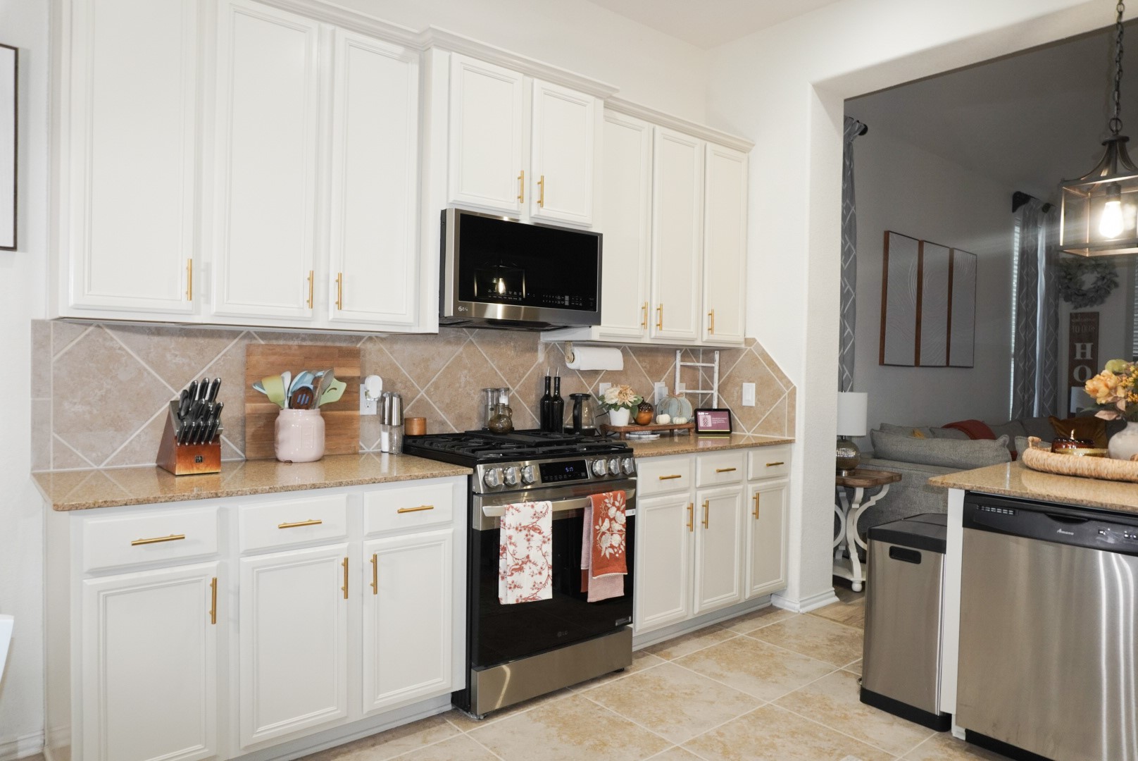 NewNewly installed kitchen cabinets give the space a fresh, updated look.