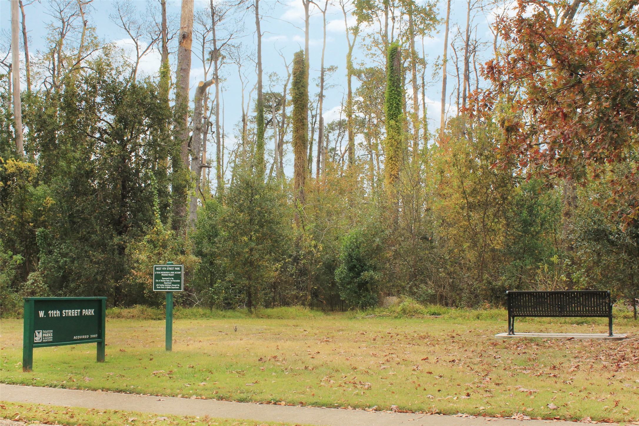 Eleventh street park and hiking trails.