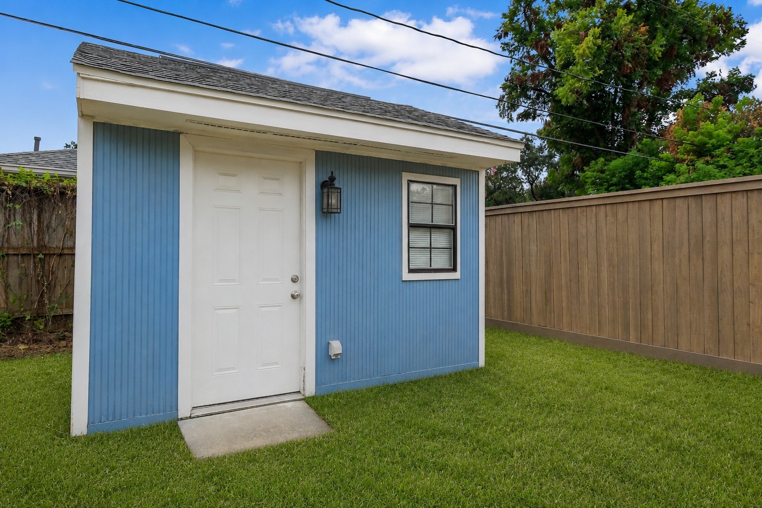 Secondary view of the air conditioned backyard unit.