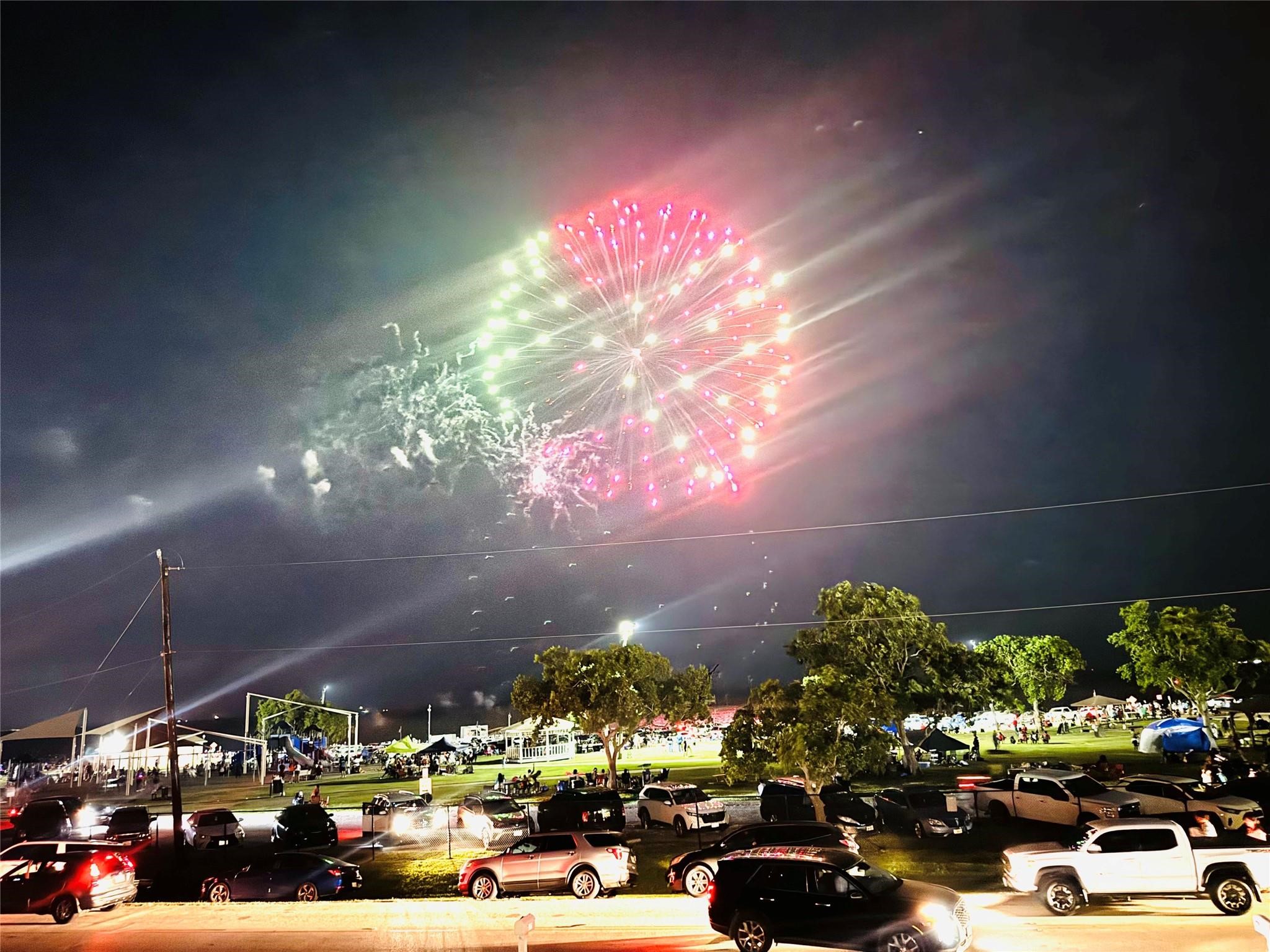 Sylvan Beach July's Fourth fireworks (photo taken from balcony on 7/1/24)