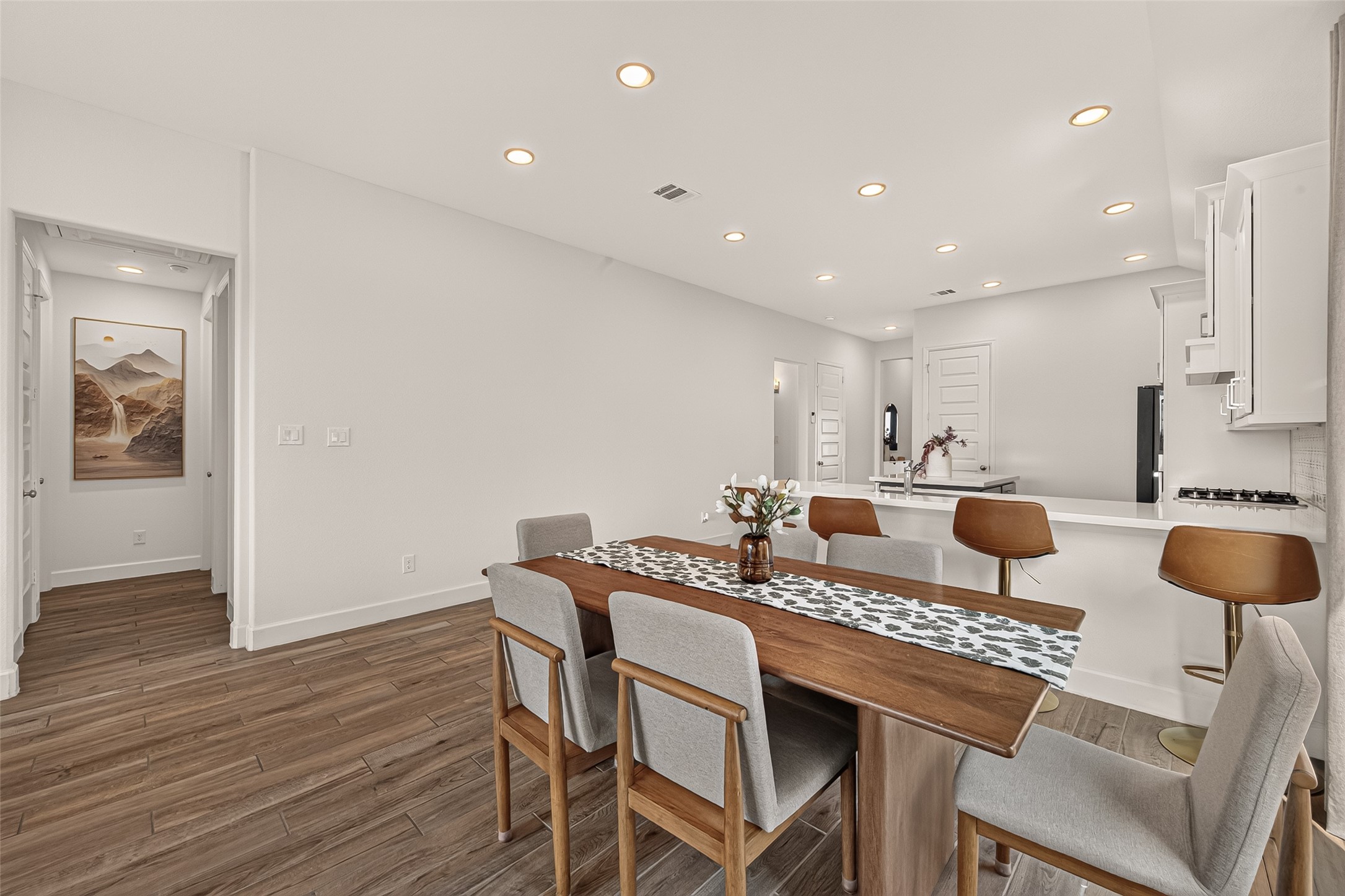 You have the dining area just besides the kitchen.