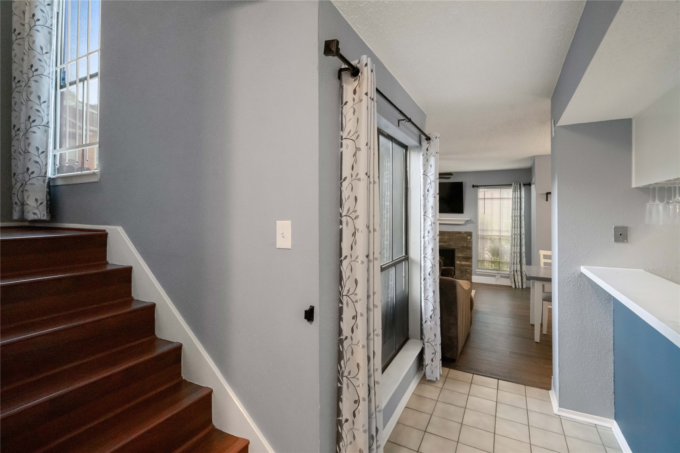 Staircase leading to the bedrooms