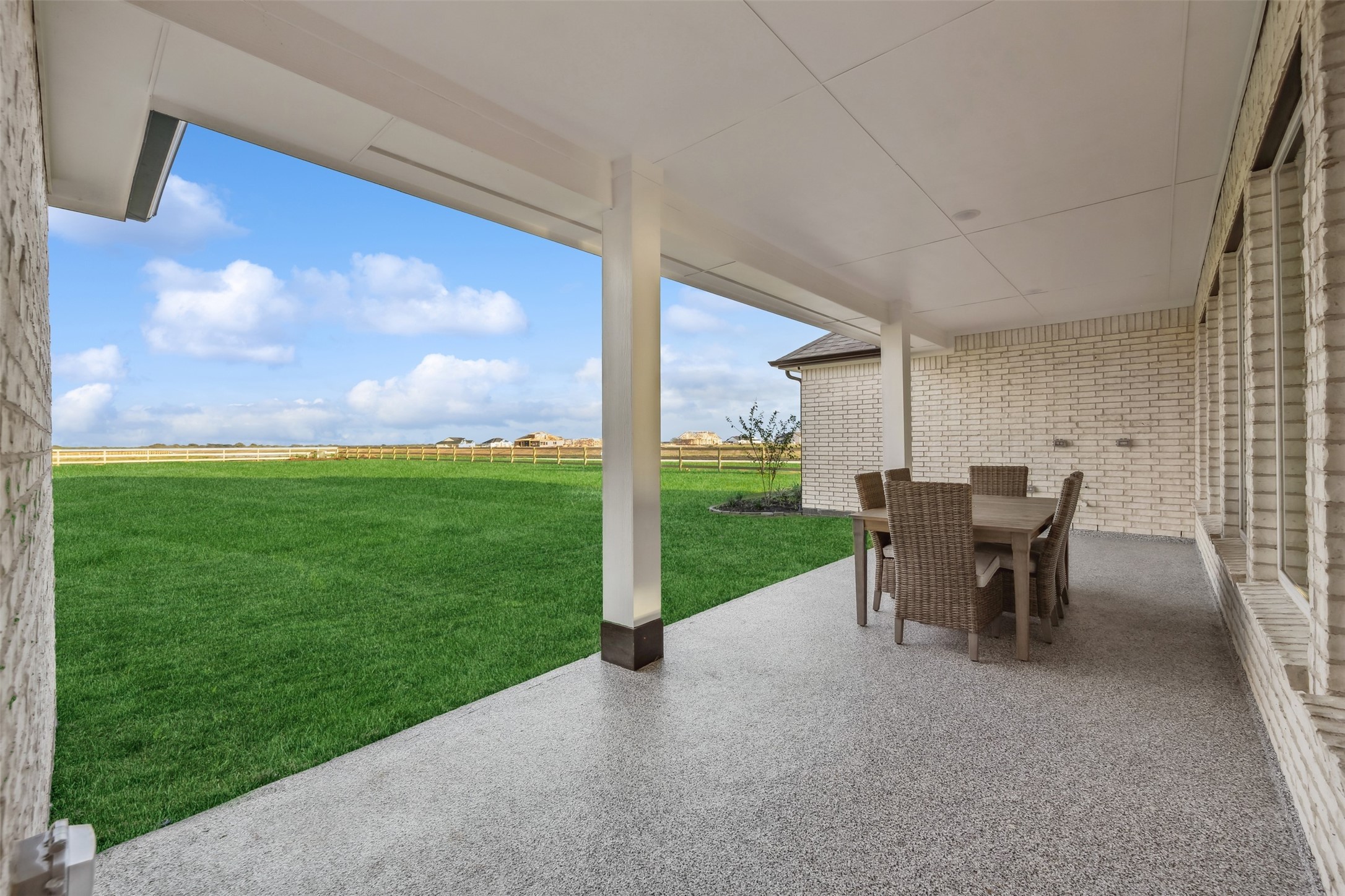 Enjoy the views from the covered patio!