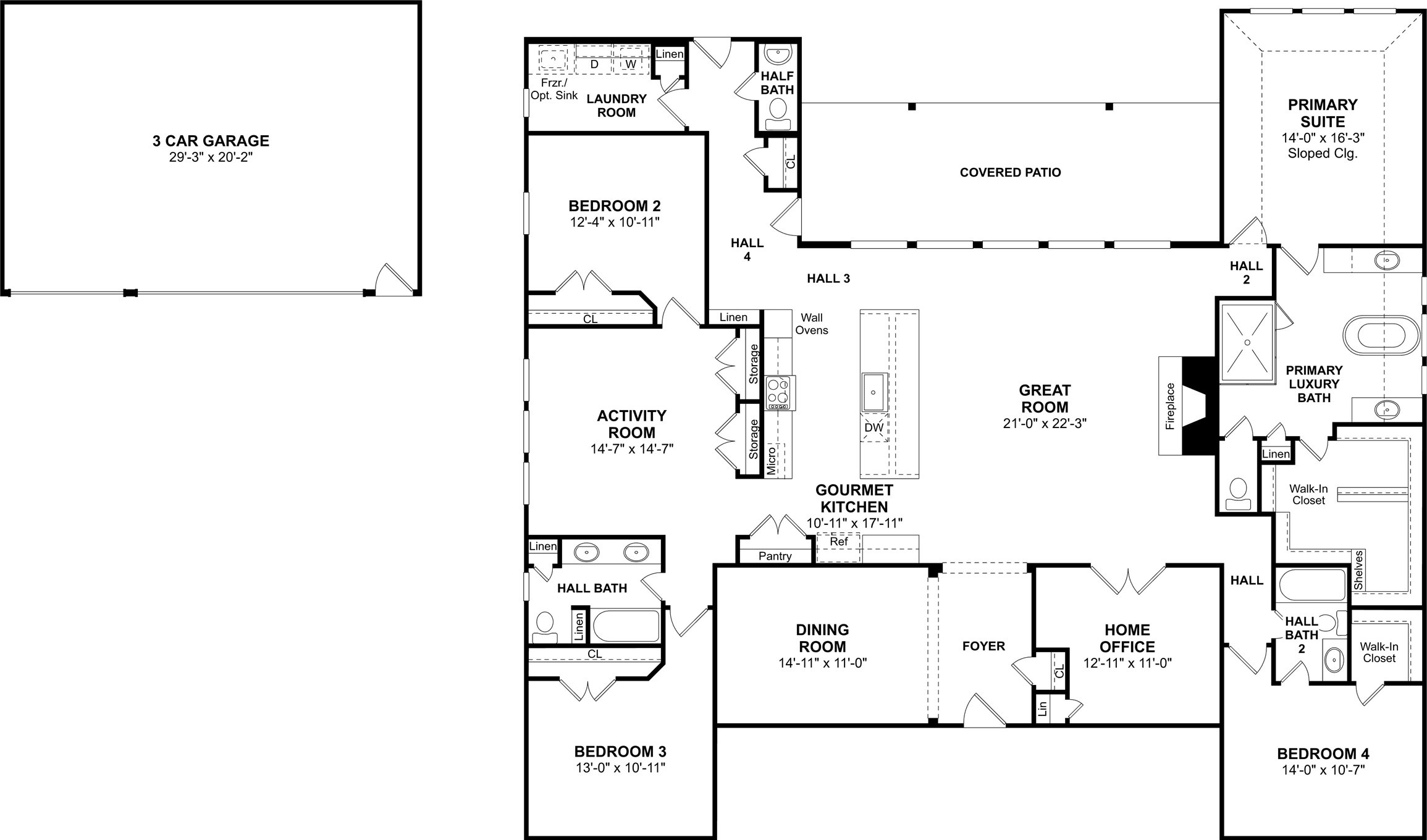 The Elin floor plan by K. Hovnanian Homes. 1st Floor shown. *Prices, plans, dimensions, features, specifications, materials, and availability of homes or communities are subject to change without notice or obligation.