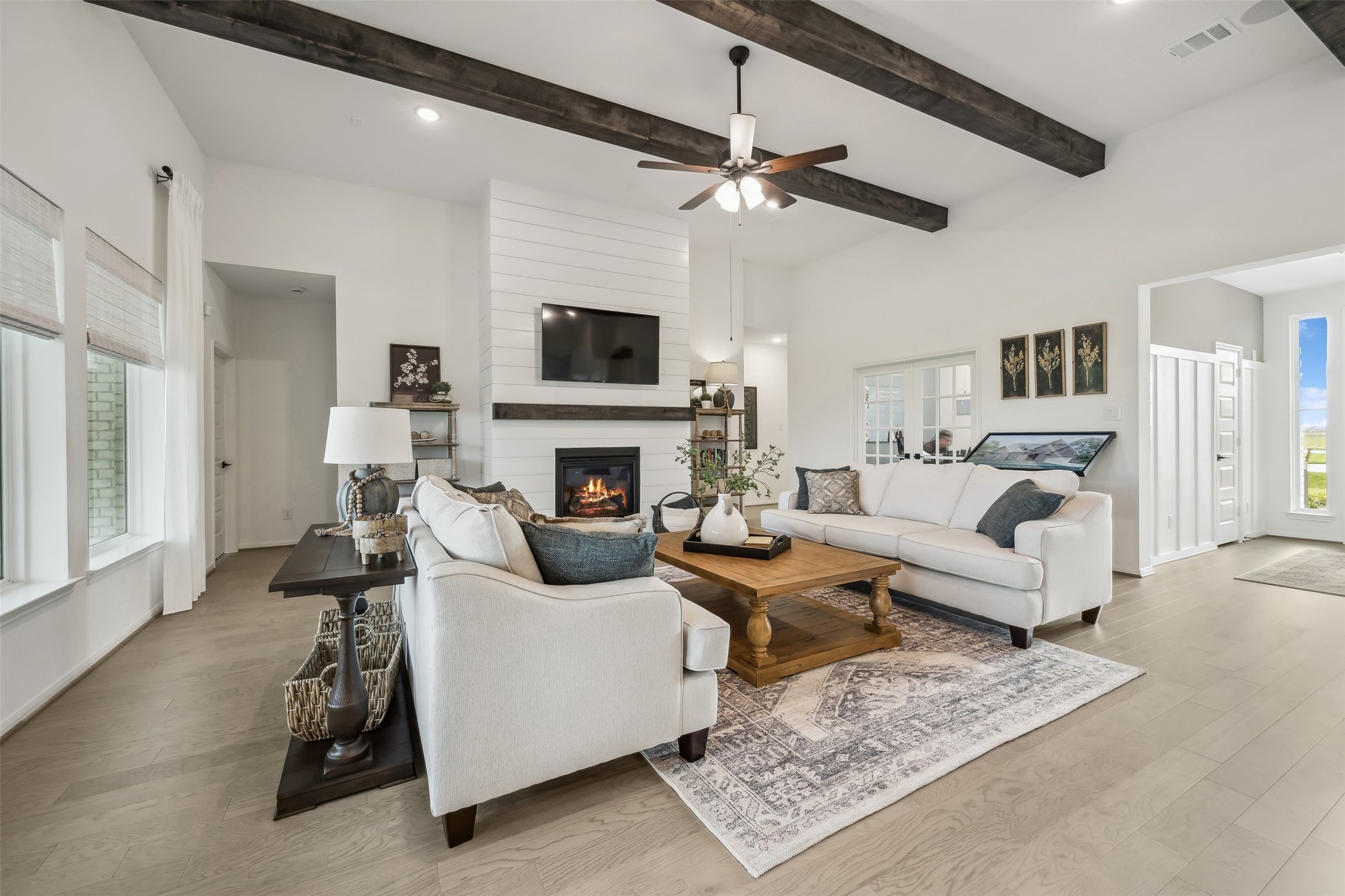 Cozy great room with fireplace