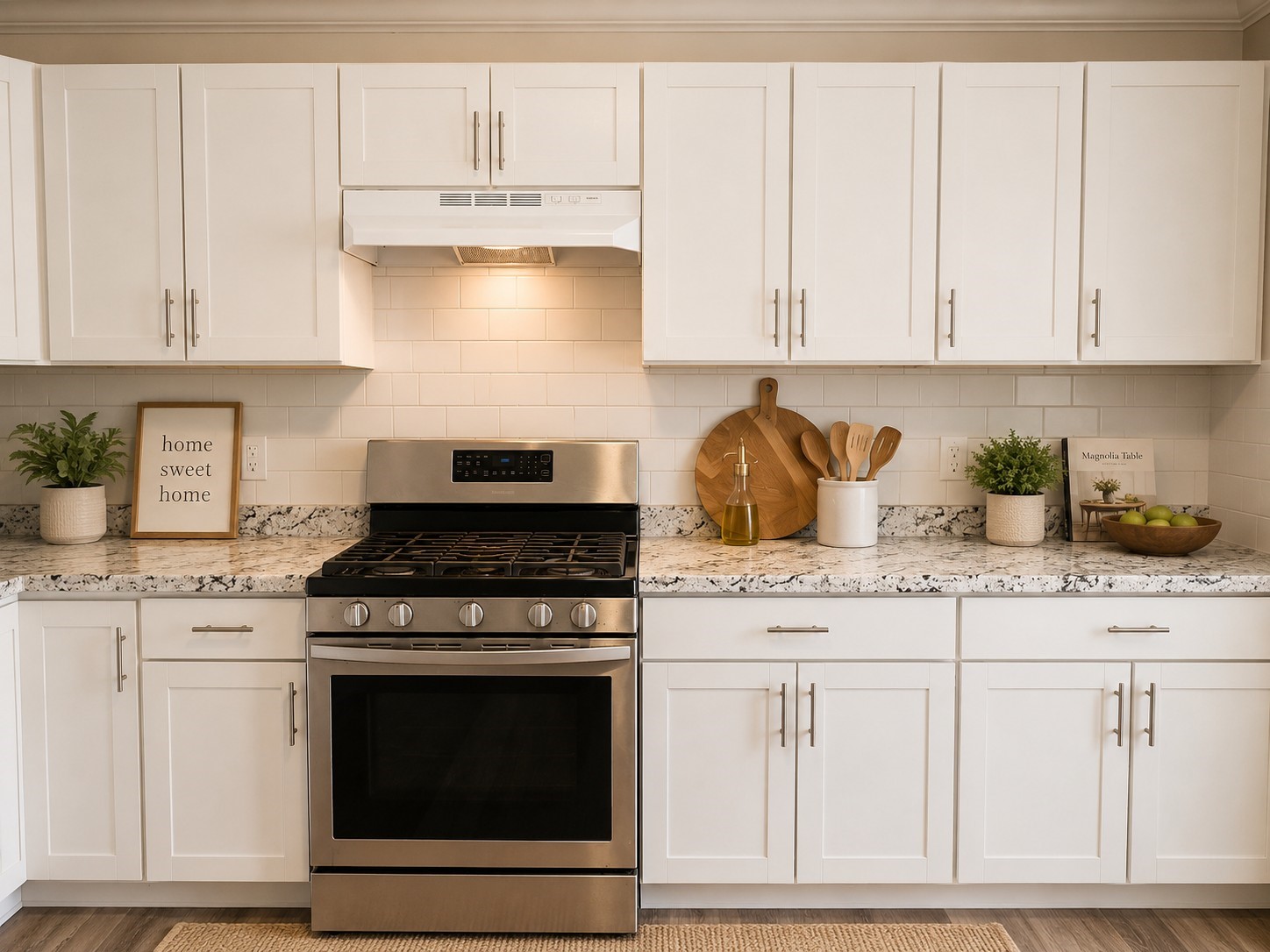 Staged kitchen