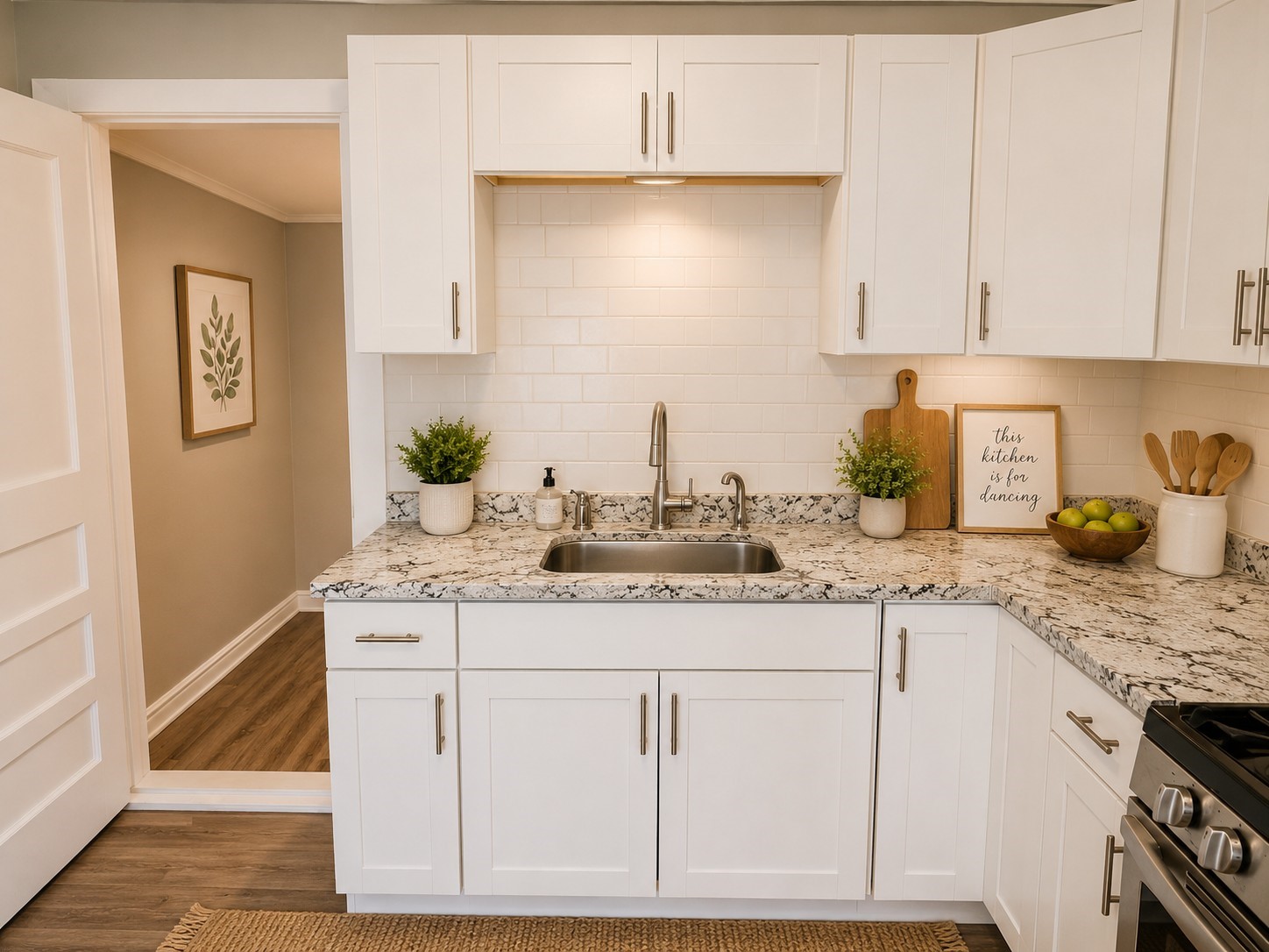 Staged kitchen