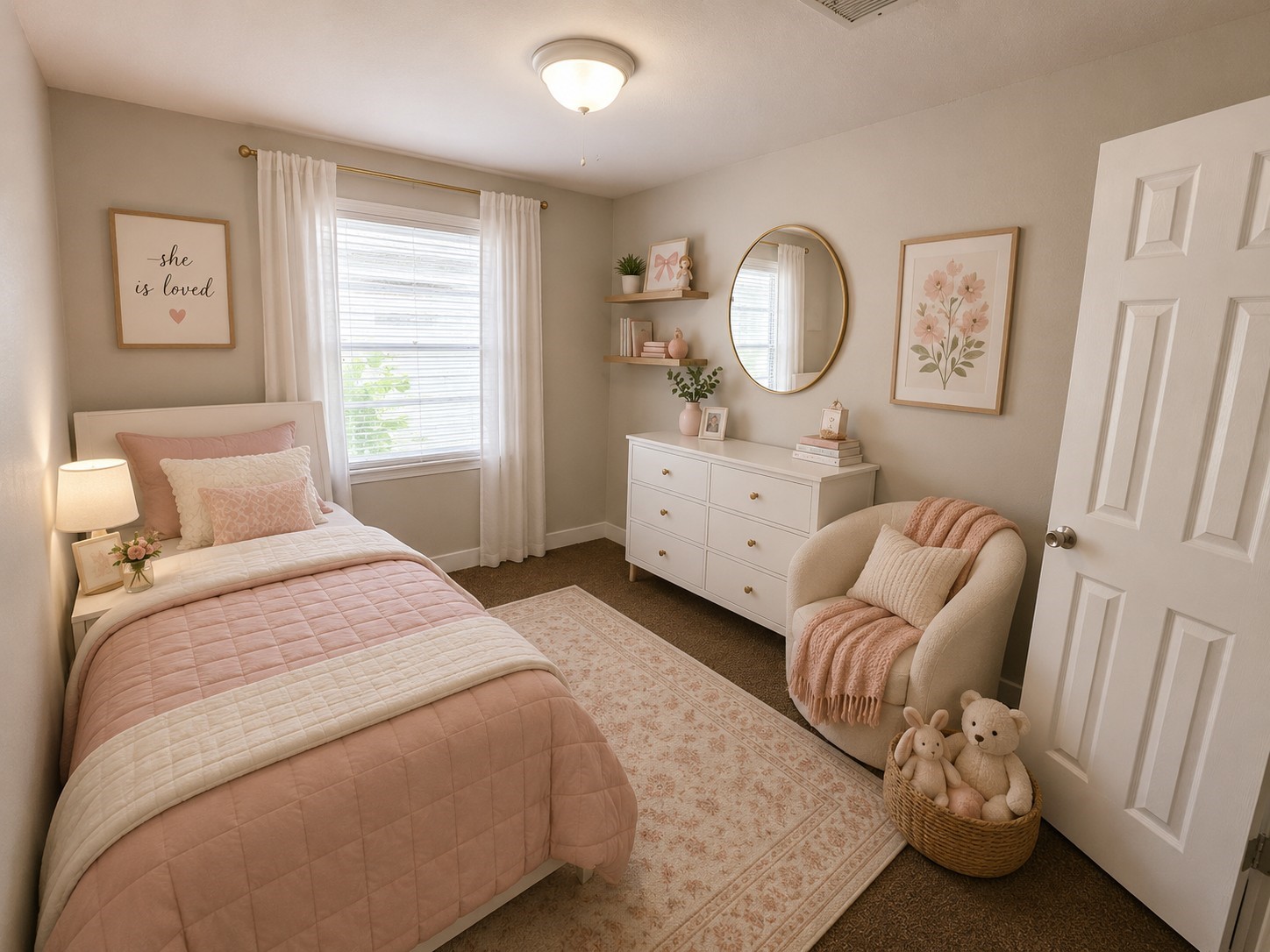 Staged bedroom