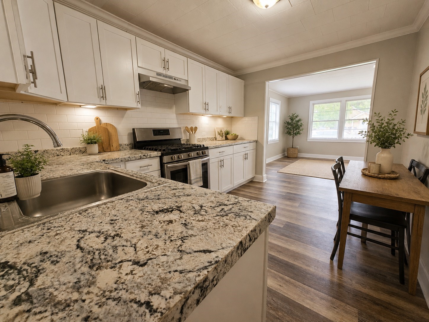 Staged kitchen