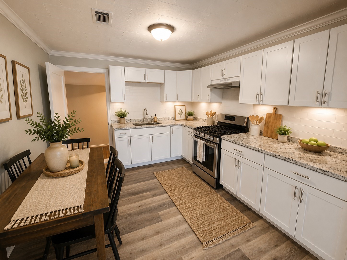 Staged kitchen