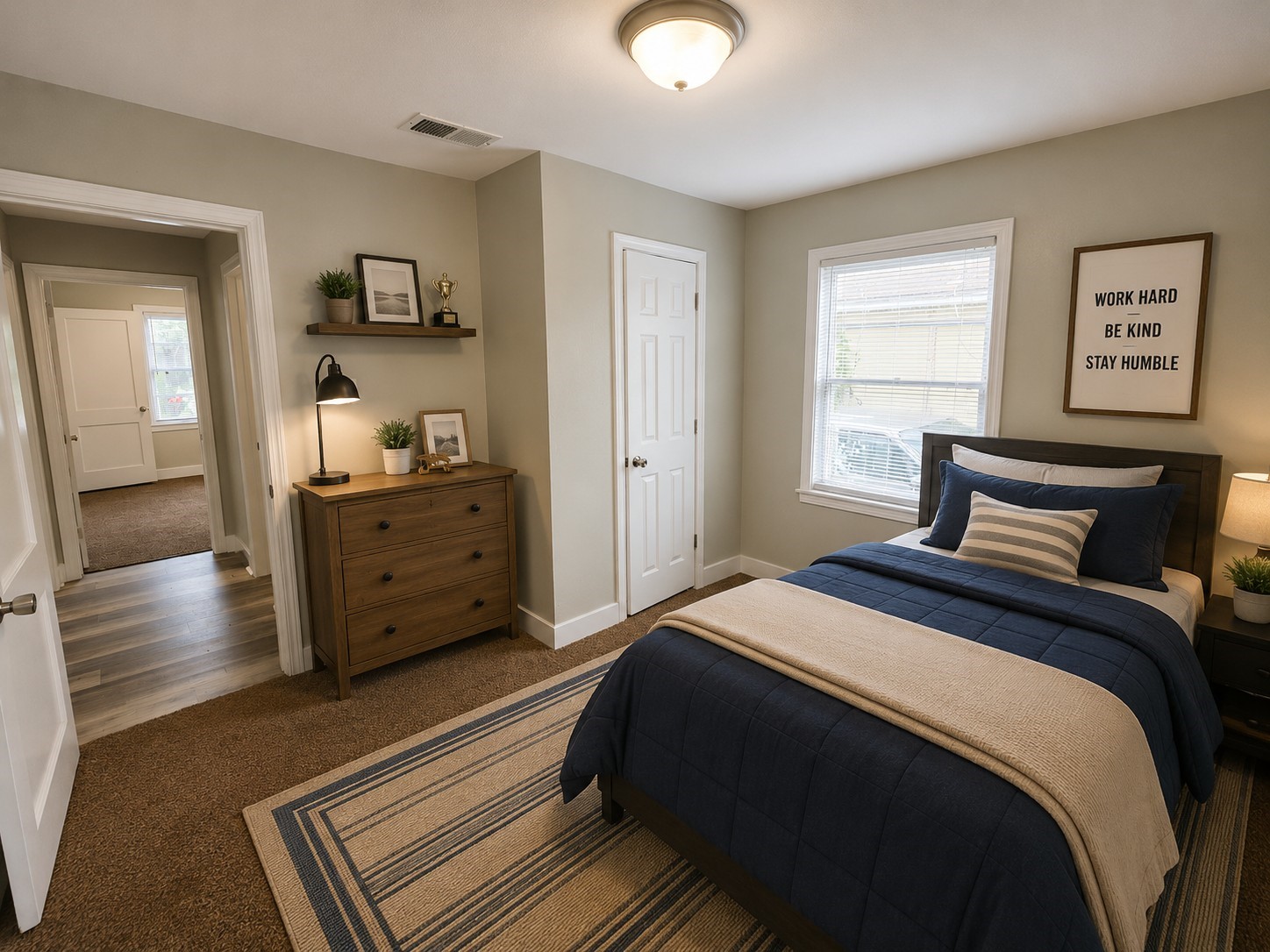 Staged bedroom