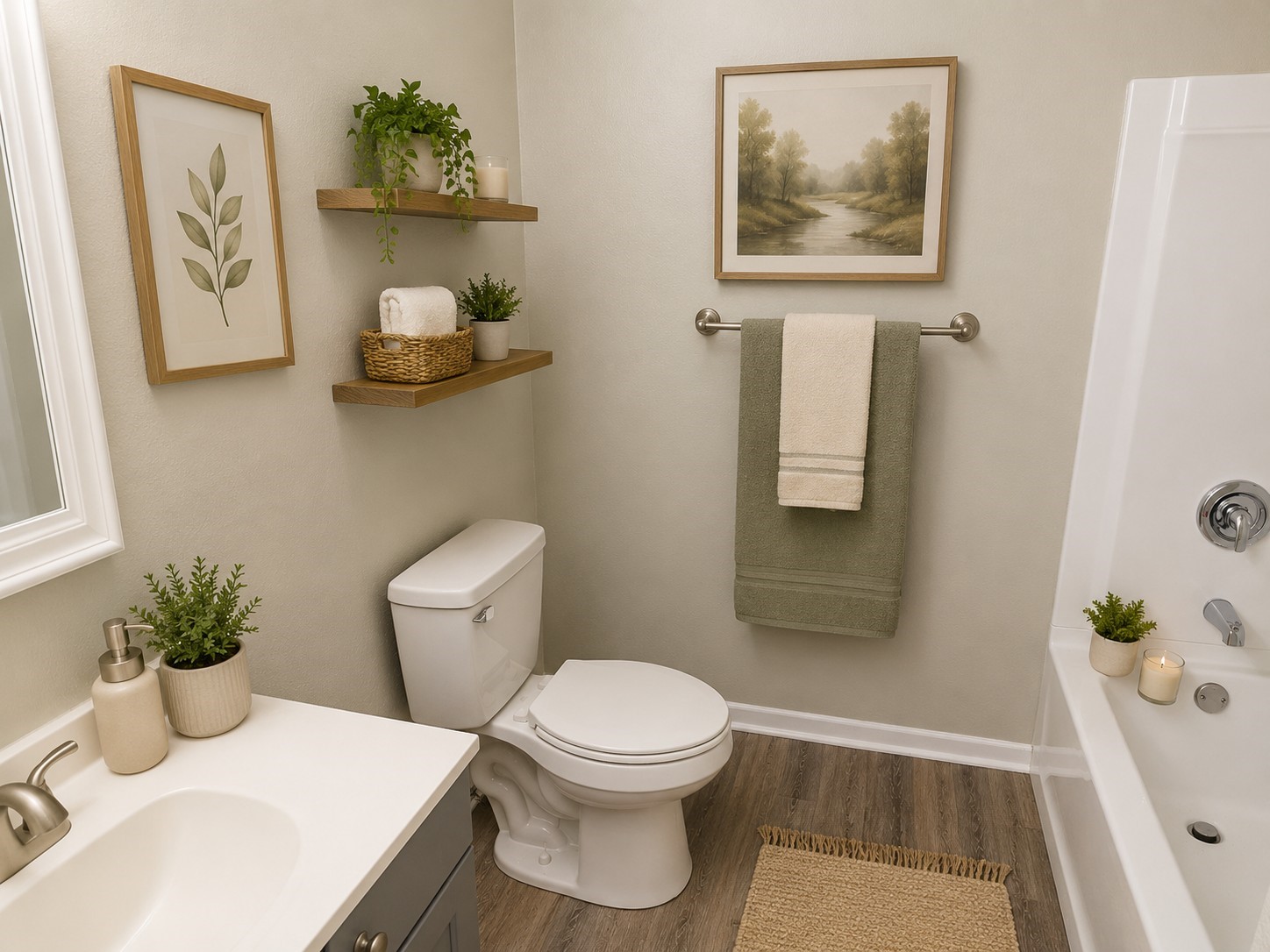 Staged bathroom